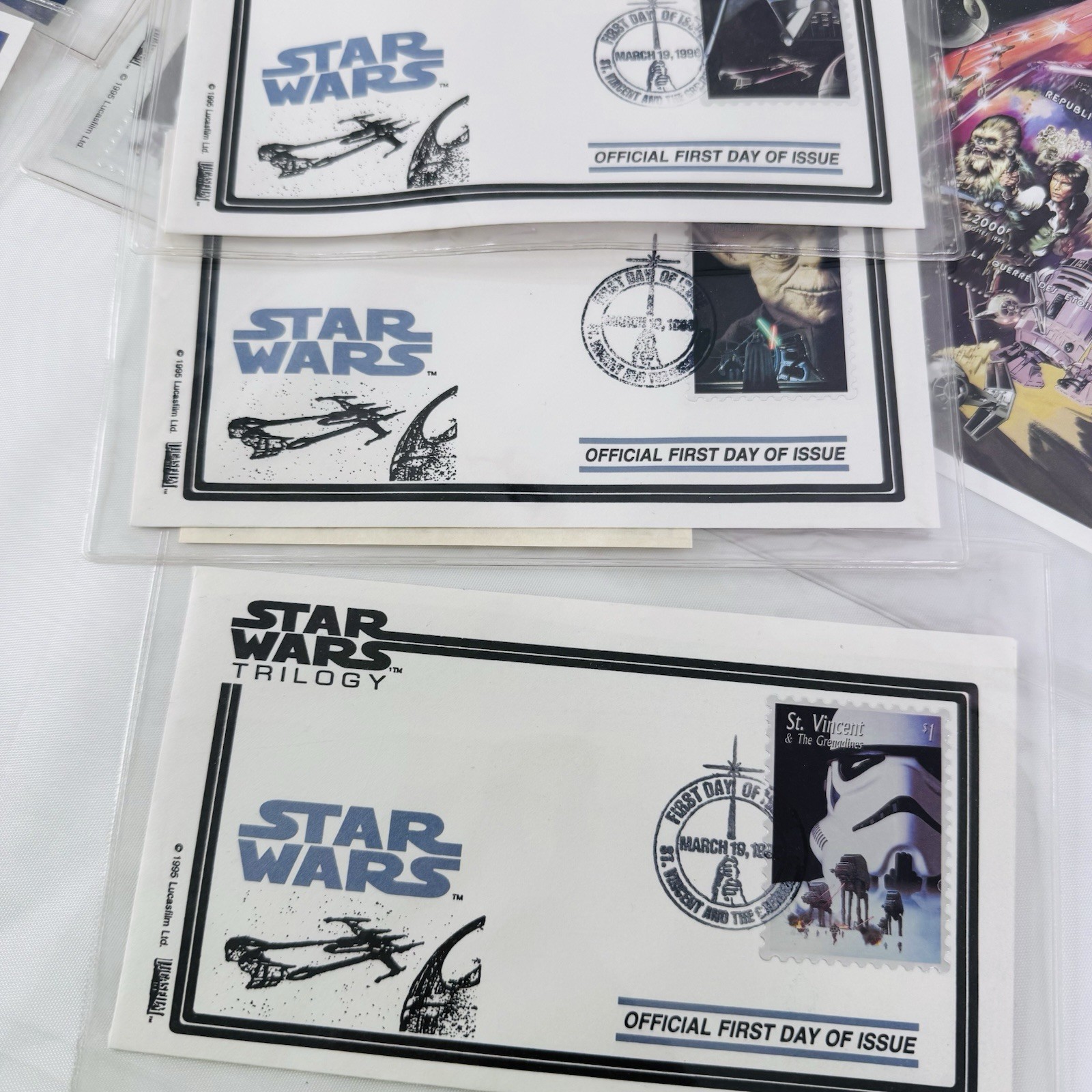 St. Vincent Togo Star Wars Stamps 1st Day Issues Lot Commemorating the Trilogy