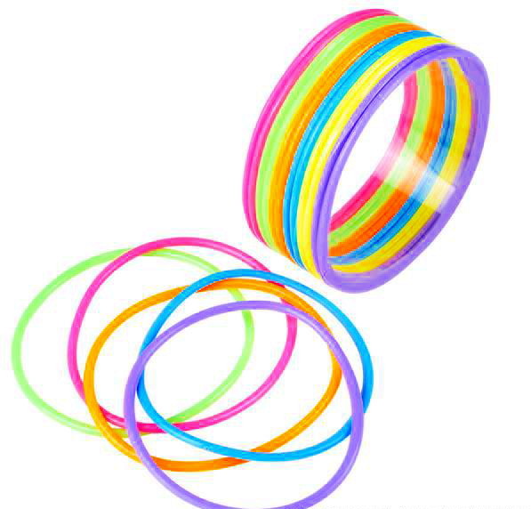 WHOLESALE LOT 1000 RAINBOW NEON JELLY BRACELETS, VENDING, PARTY FAVOR, PINATAS