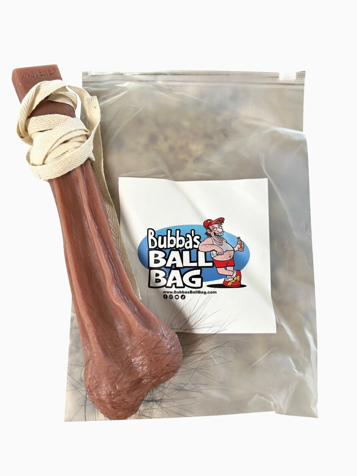 Fake Silicone Hanging Testicles - Hairy Balls Ballsack - Perfect Prank Gag Gift