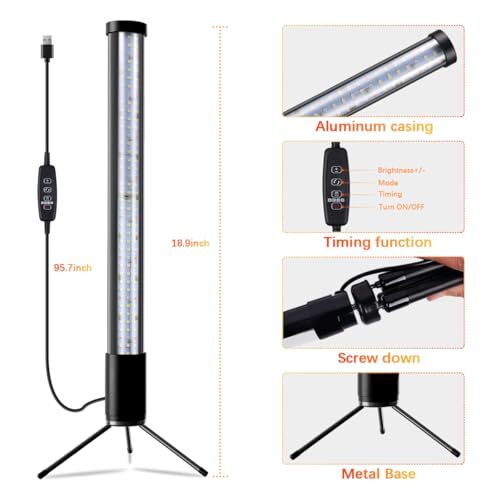 Grow Lights for Indoor Plant, 6000K Full Spectrum Plant Lights for Indoor