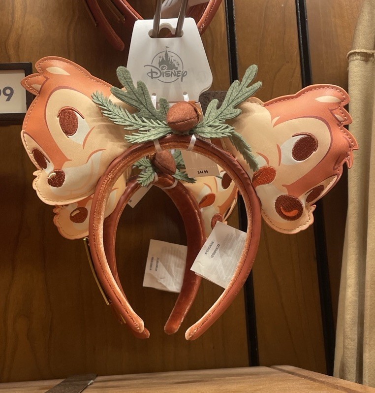 Disney Grand Californian Chip n Dale Chestnut Loungefly Minnie Ear Headband New