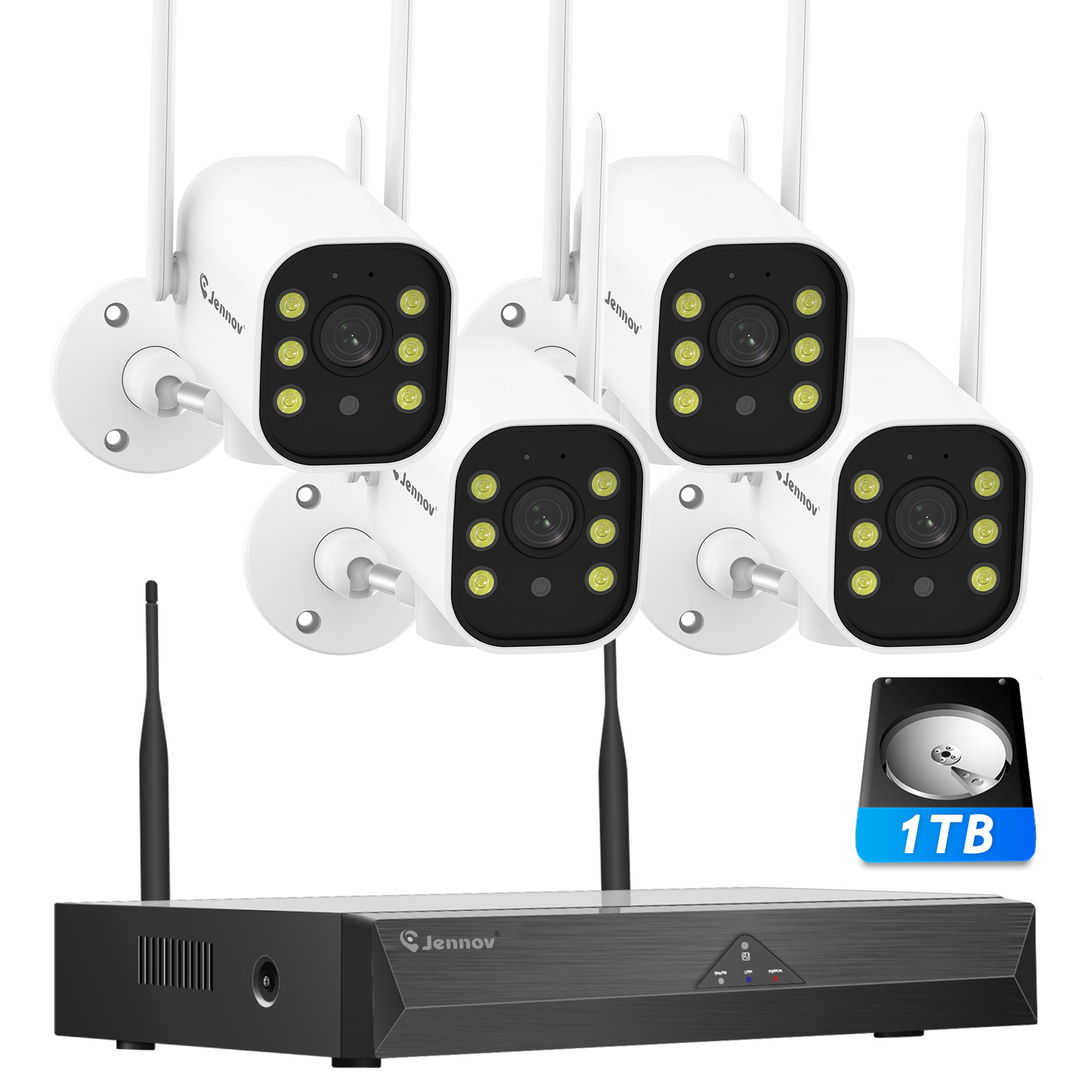 Wireless Home Security Camera System Outdoor with 10CH WiFi 24/7 Recording NVR