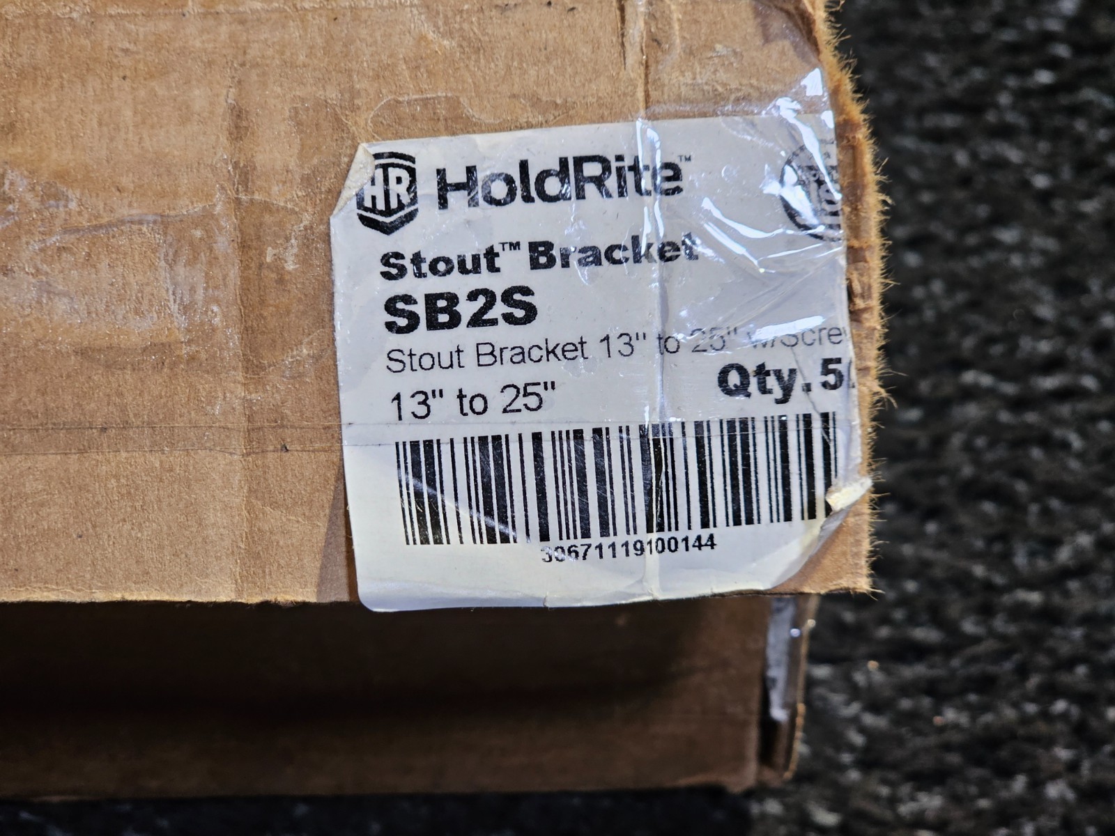 (QTY 50) Holdrite SB2S Stout Multi-Purpose Adjustable Length Support Bracket