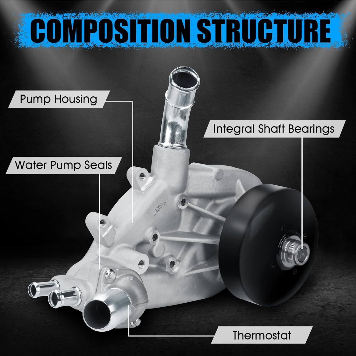 Water Pump With Thermostat For Chevy Silverado Tahoe GMC 4.8 5.3 6.0L , AW5104