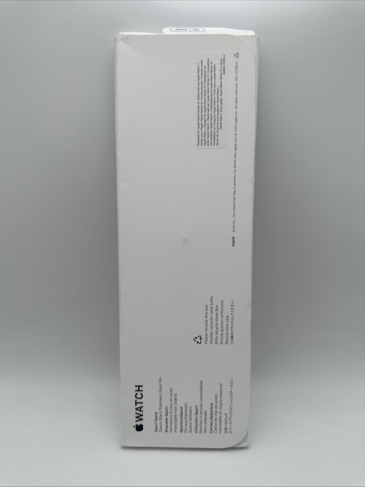 Apple Watch Sport Band Midnight for all 46mm Watches Size M/L