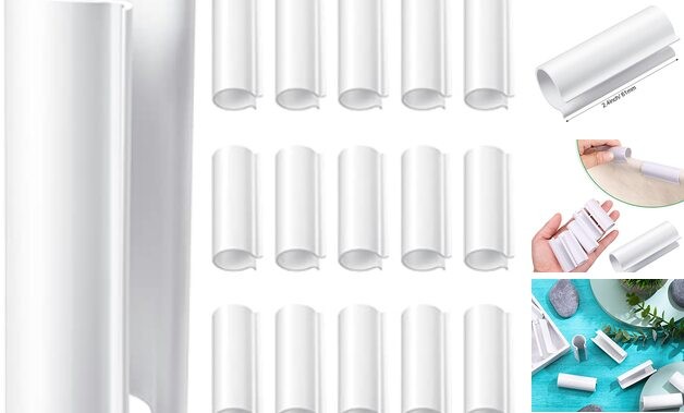 16 Pcs PVC Pipe Clips 2.4 Inches Long Greenhouse for 1/2 Inch PVC Pipe White