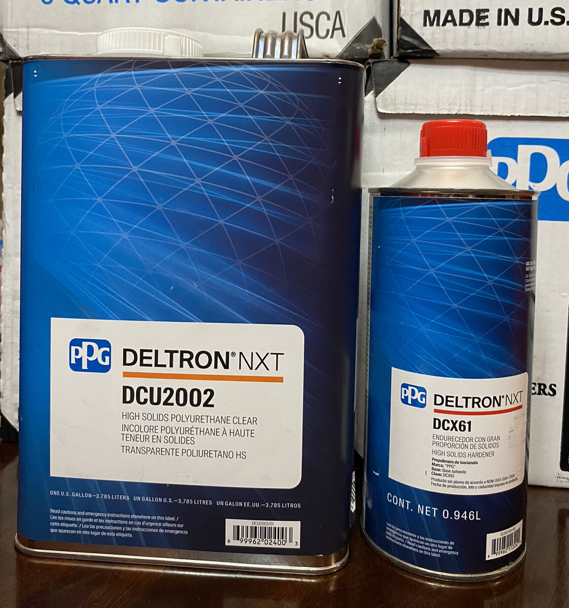 Genuine Ppg High Solids Clearcoat Deltron DCU2002 1 Gallon 1 QT DCX61 Free Ship!
