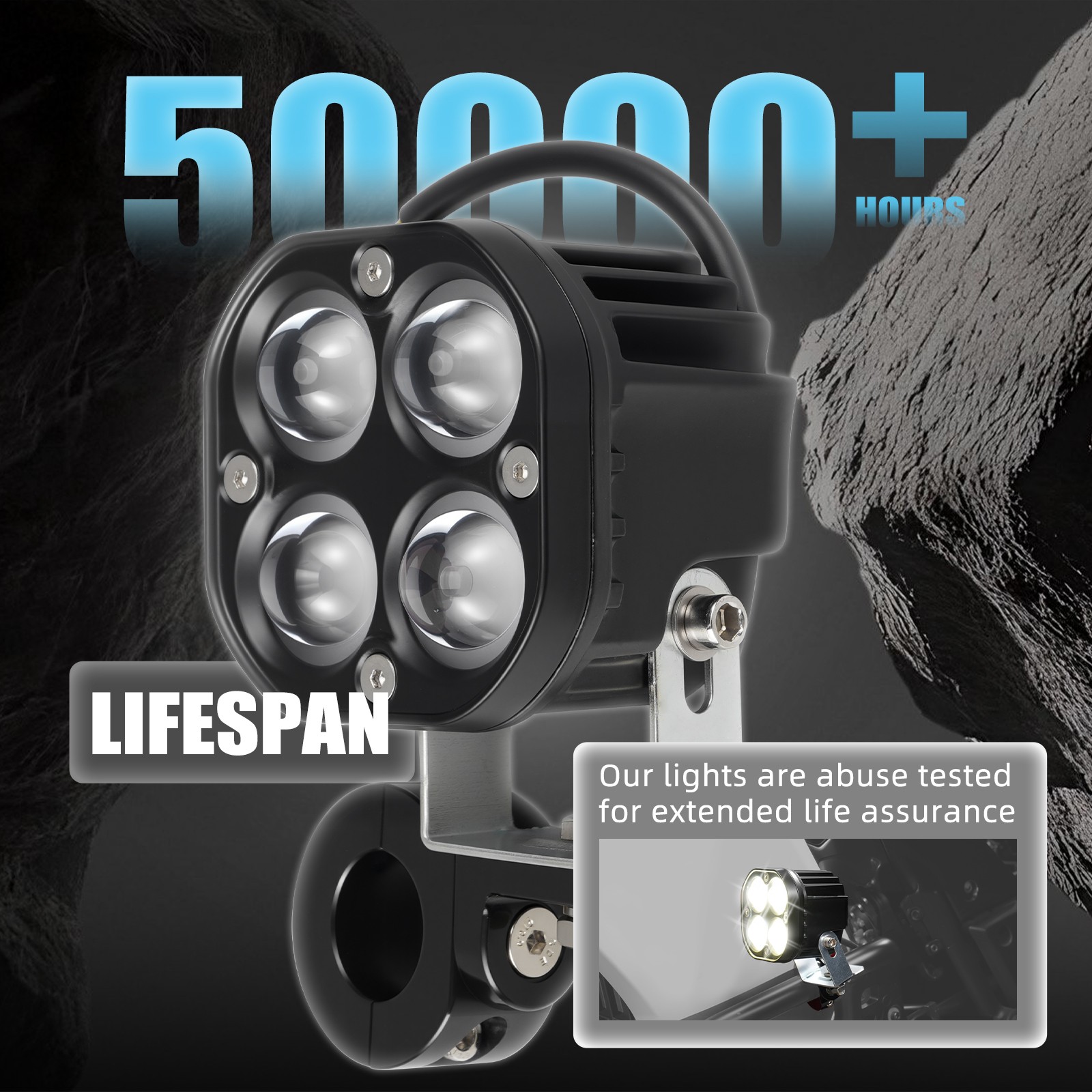 1" Front Bumper Spot LED Work Light Pods For Yamaha Tenere 700 XTZ700 2019-2024