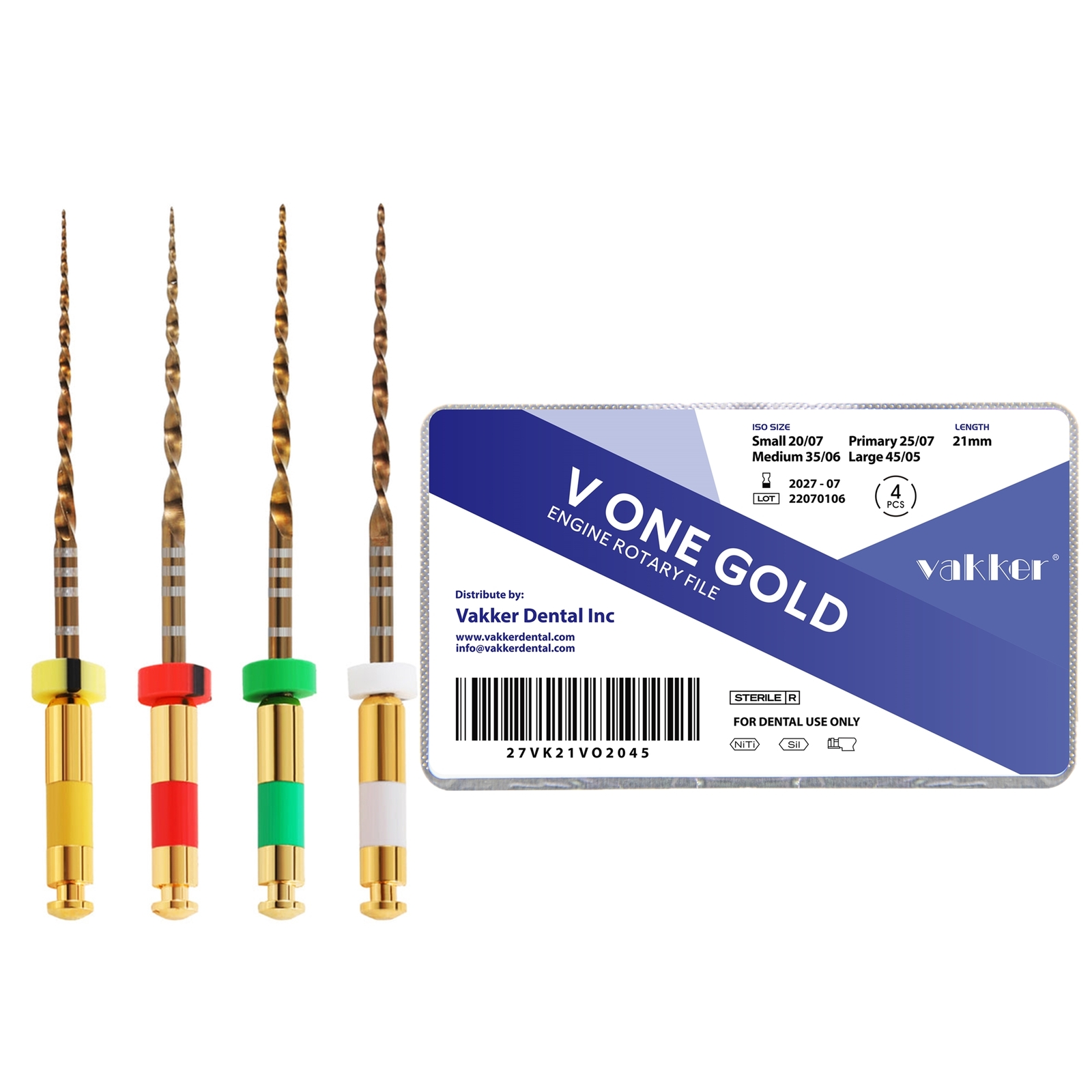 Vakker Wave One Gold Engine Use Rotary Endo Files 21/25/31MM