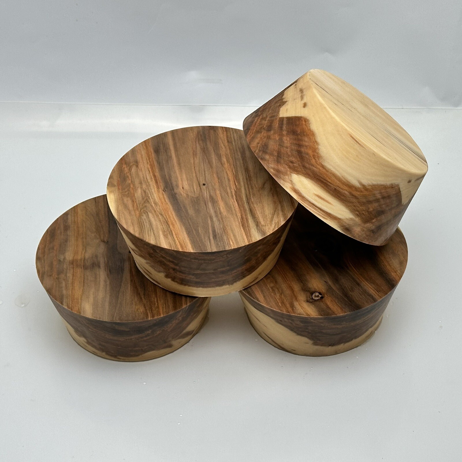 3 SWEET GUM BOWL BLANKS, 6”x2.5”, BULK LISTING, WOOD LATHE TURNING STOCK