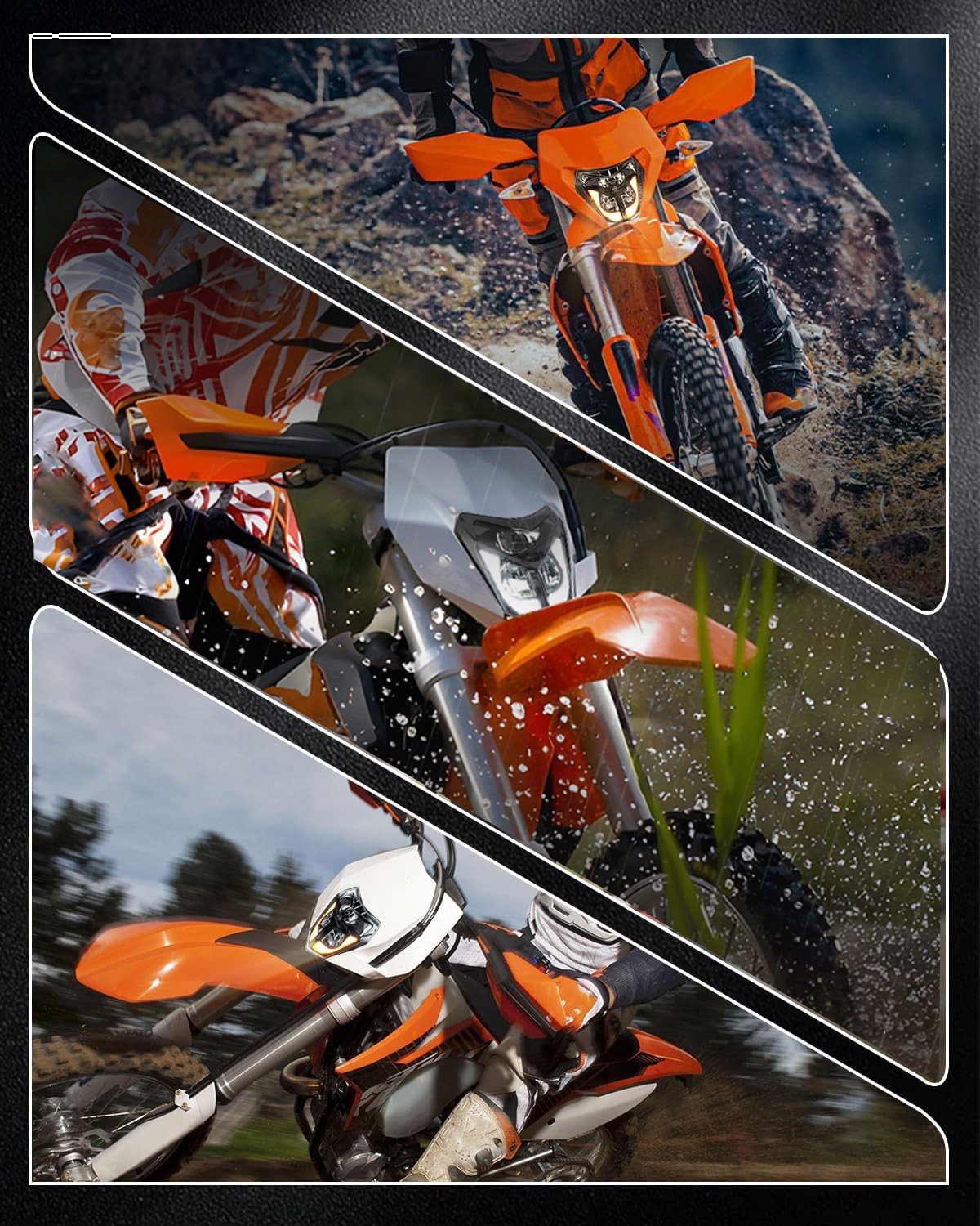 Dirt Bike LED Headlight DRL Turn For 2017-21 EXC XCW 250 350 450 500 SMC-R 690