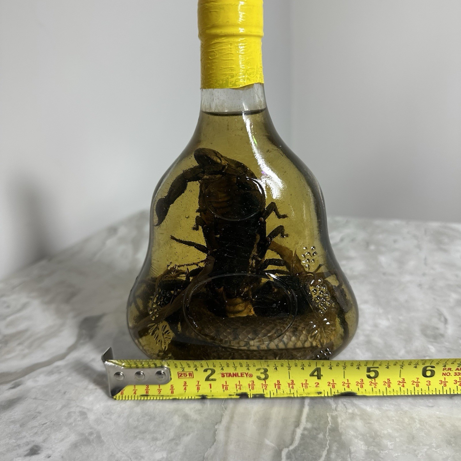 Cobra Snake And A Scorpion In A Glass Bottle 7" Tall - Snake Wine?