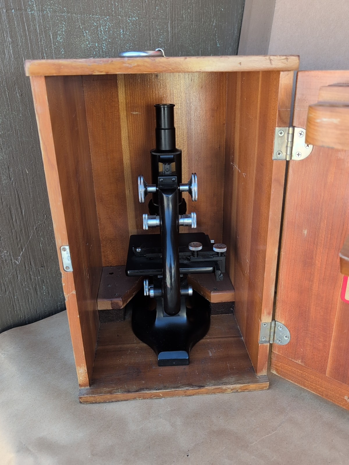 Vintage Spencer Microscope With Wooden Case No Key Buffalo USA