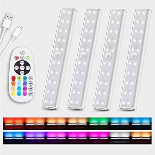 48-LED Under Cabinet Lighting - Wireless - 15 Colors - Changeable & Rechargeable