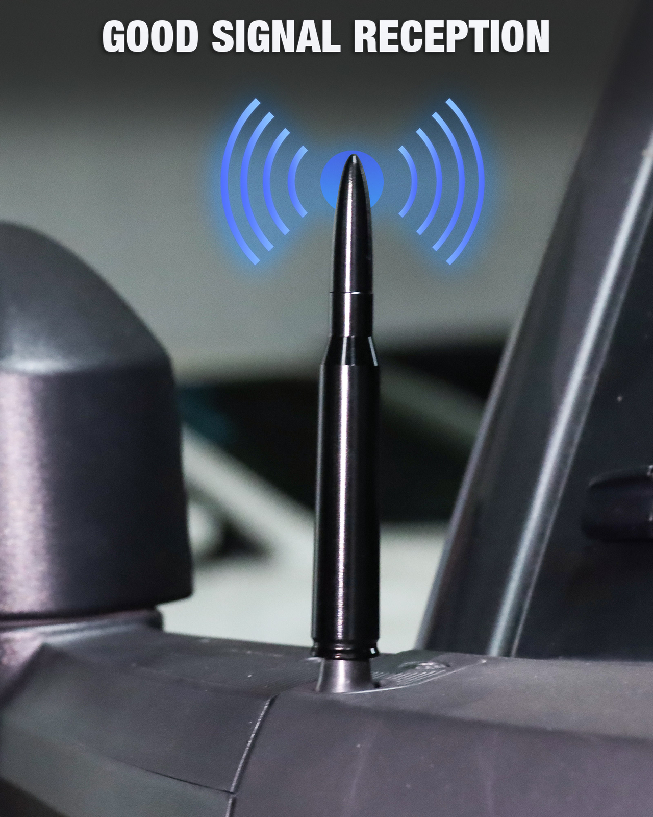 Bullet Antenna 50 Cal Caliber For Truck Dodge Ram 1500 Ford F150 Raptor Bronco