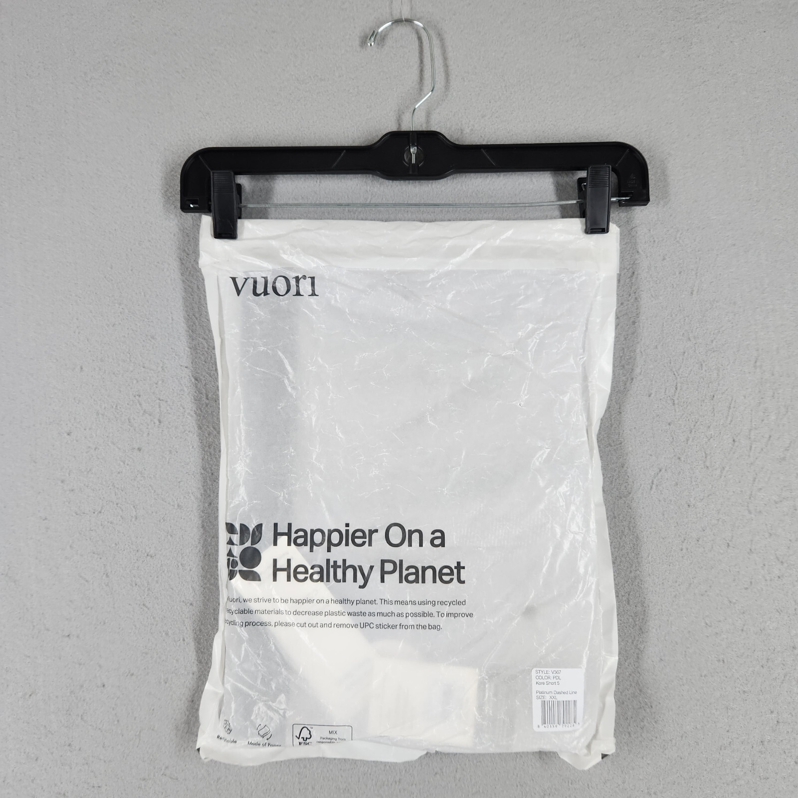 NEW Vuori Kore Shorts Mens XXL 2XL Gray Lined 5" Inseam Performance Athletic NWT