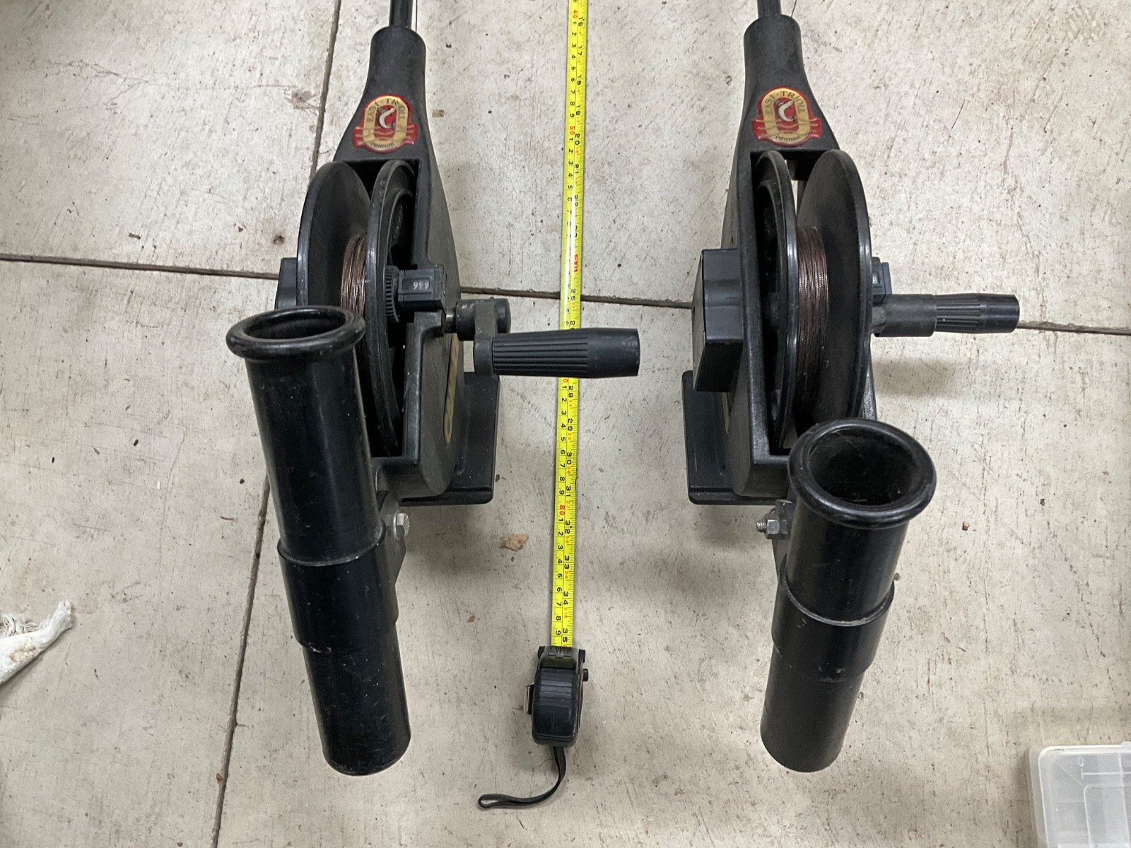 Cannon Easi Troll Manual Downriggers (2) - with rod holders, nice shape
