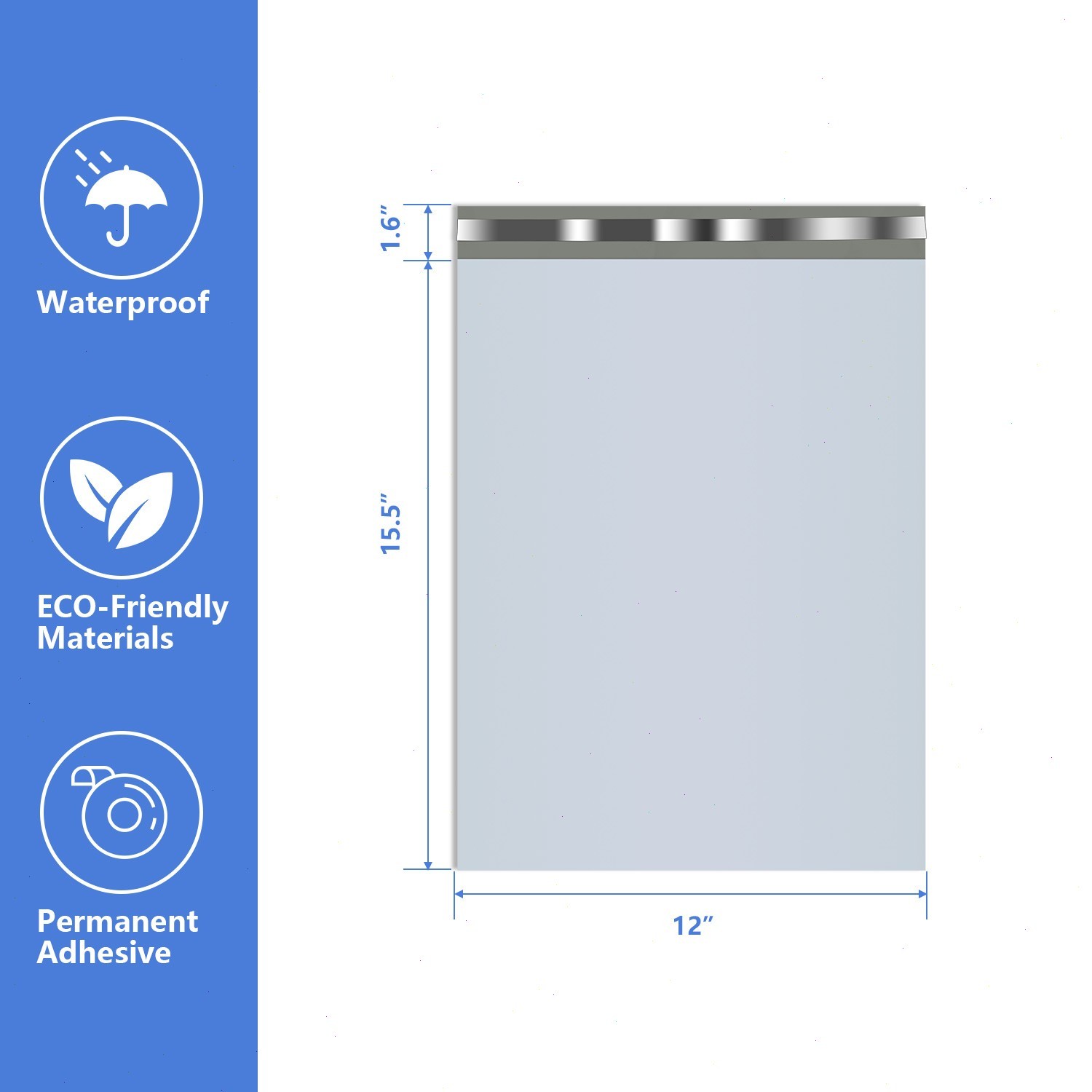 Poly Mailers Shipping Bags - 6x9 7.5x10.5 9x12 10x13 12x15.5 14x17 19x24 24x24