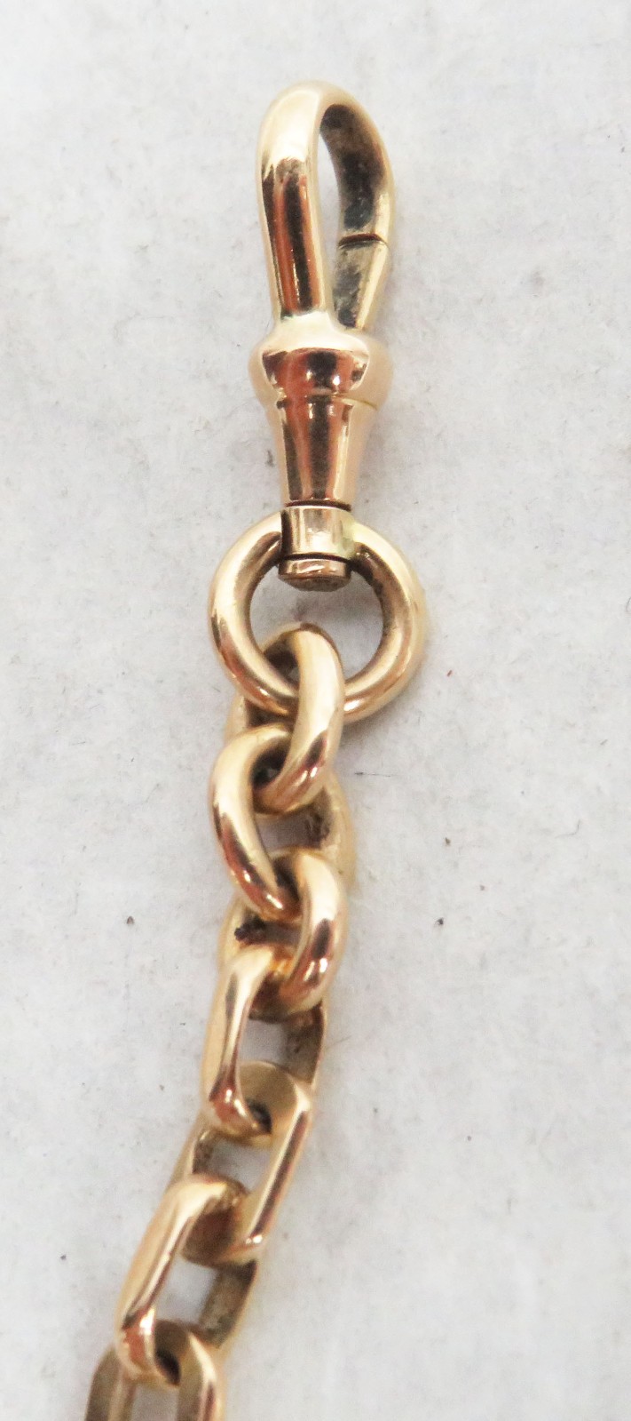 ANTIQUE 18K GOLD SWEDISH CRAFTED 19 GRAMS 10.5" POCKET WATCH CHAIN