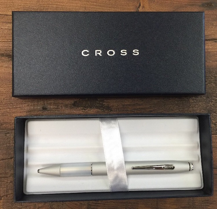 Cross Easy Writer Satin Chrome Ballpoint Pen New In Box 100% Genuine