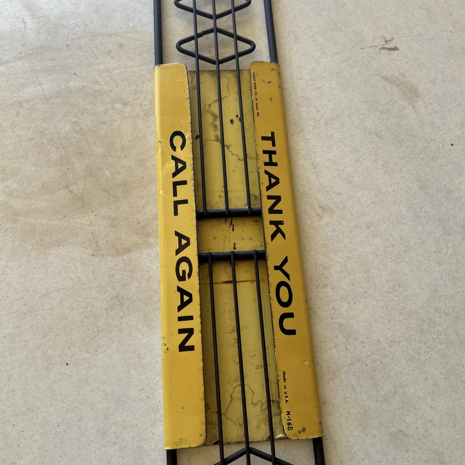 Vintage Have A Pepsi-Cola" Advertising Soda Screen Door Pull Push Bar Expandable