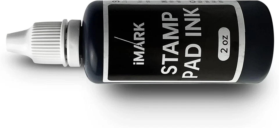 iMARK Premium Refill Ink for Self-Inking Stamps Daters Stamp Pads 2 oz Black
