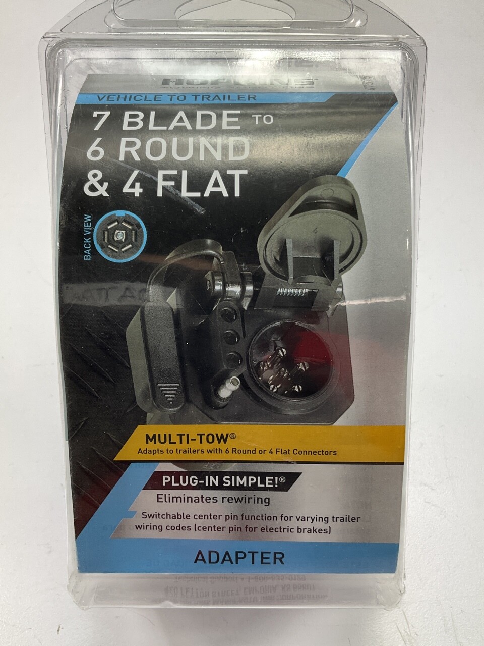 Hopkins 47575 Multi-Tow 7 Blade To 6 Round And 4 Flat Adapter CP Electric Brake