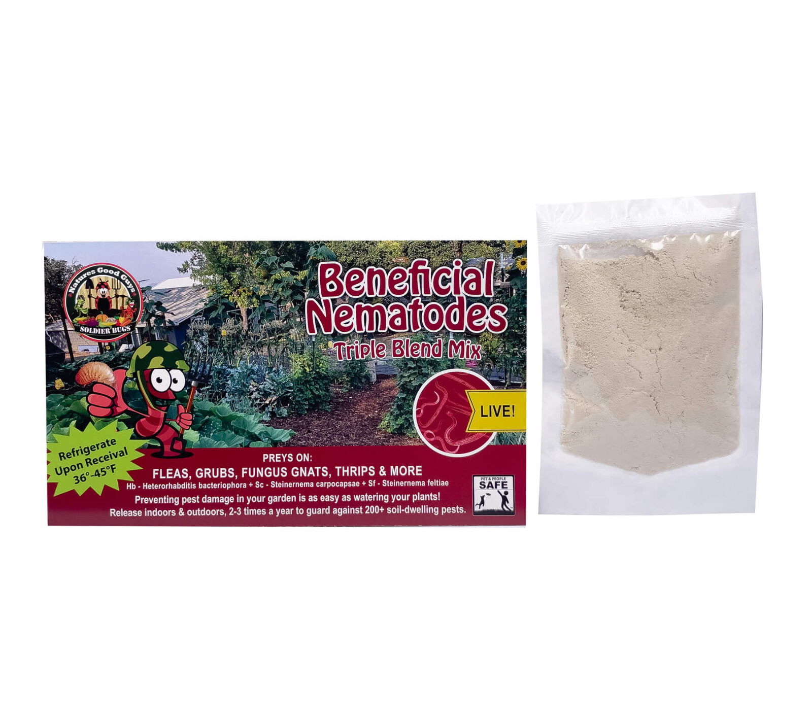 30 Million Beneficial Nematodes Triple Blend HB+SC+SF - Targets 200+ Soil Pests