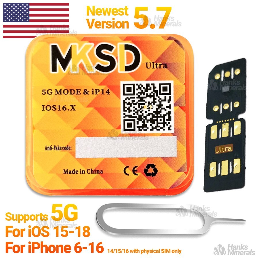 MKSD Ultra V5.7 Unlock Card 2026 RSIM Chip Service iPhone 15 14 13 12 11 X 8 7 6