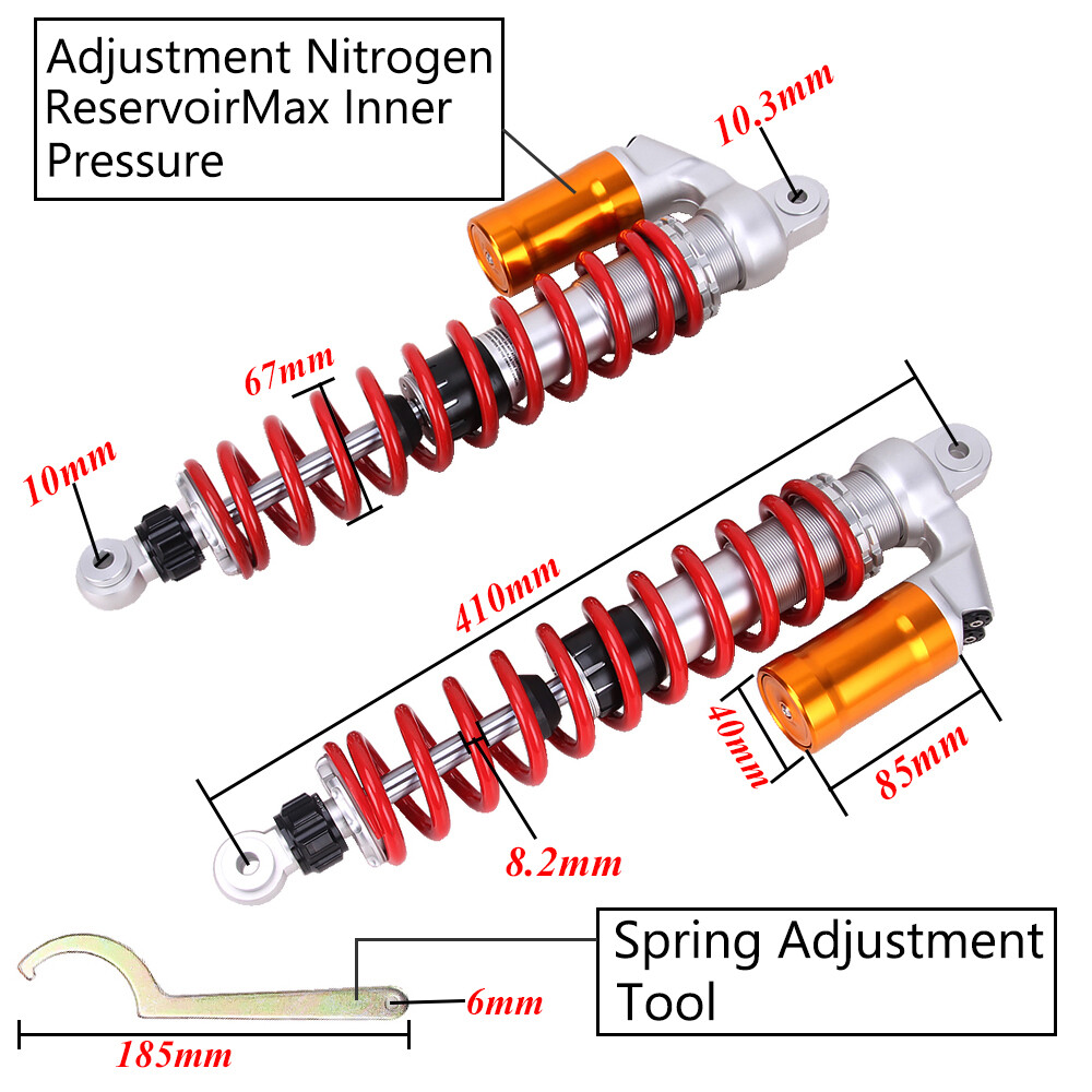 Air Front Shocks Absorbers Set For YAMAHA RAPTOR YFM 660R 700 700R YFZ450 ATV US