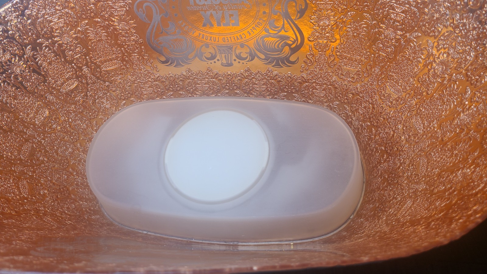 ABSOLUT ELYX Demask Copper Plastic LED White Illuminated Display Ice Bucket