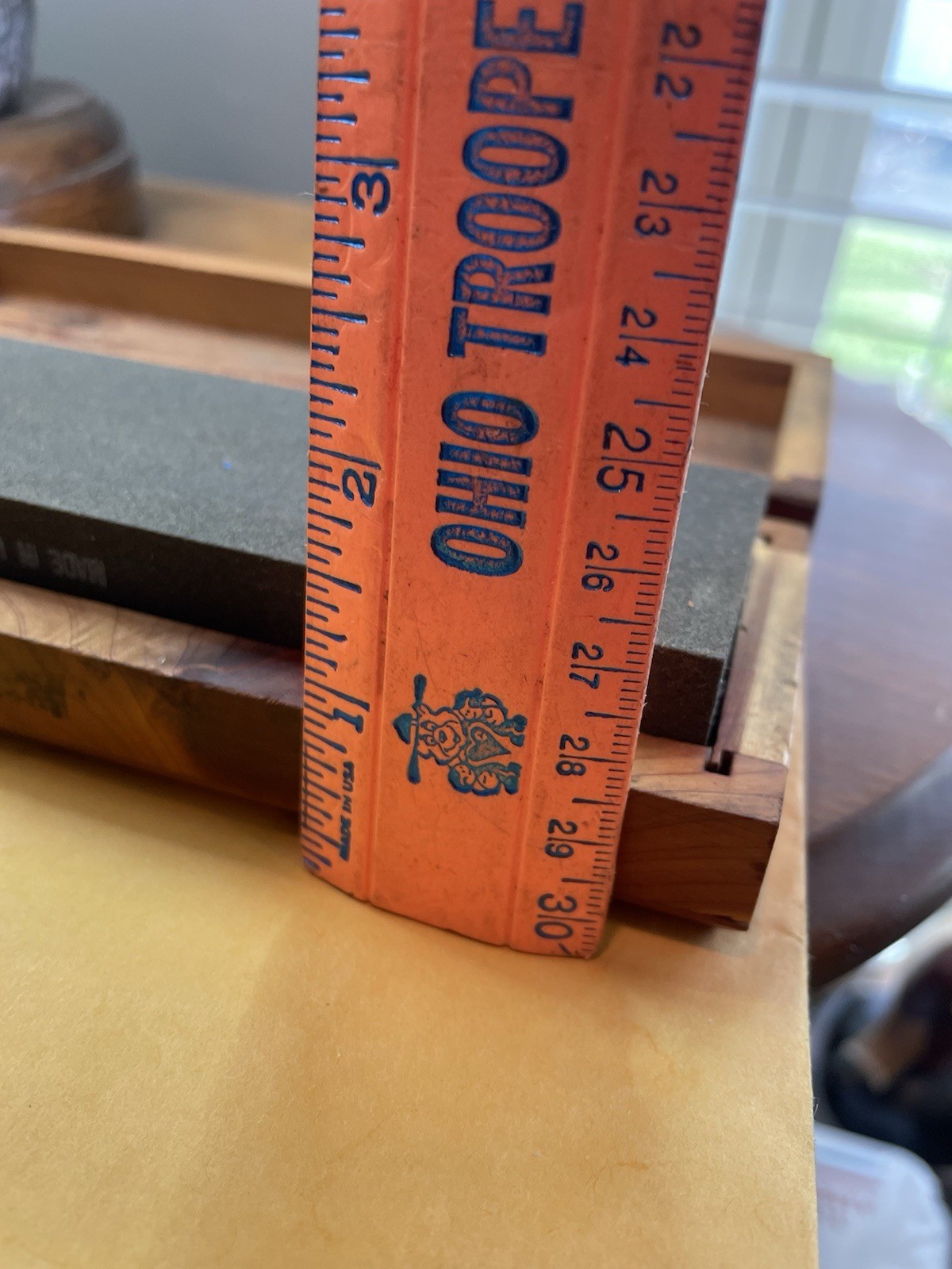 Vintage Norton 1B8 India Dual Side Sharpening Stone 9x3x2 Rosewood Box Near Mint