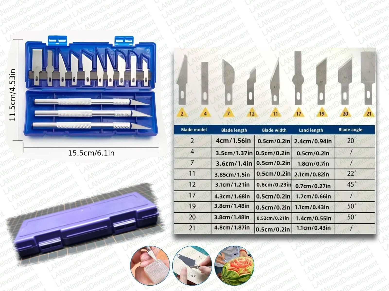 13 PC PRECISION KNIFE SET RAZOR SHARP BLADE CUTTING TOOL ARTS & CRAFT HOBBY KIT