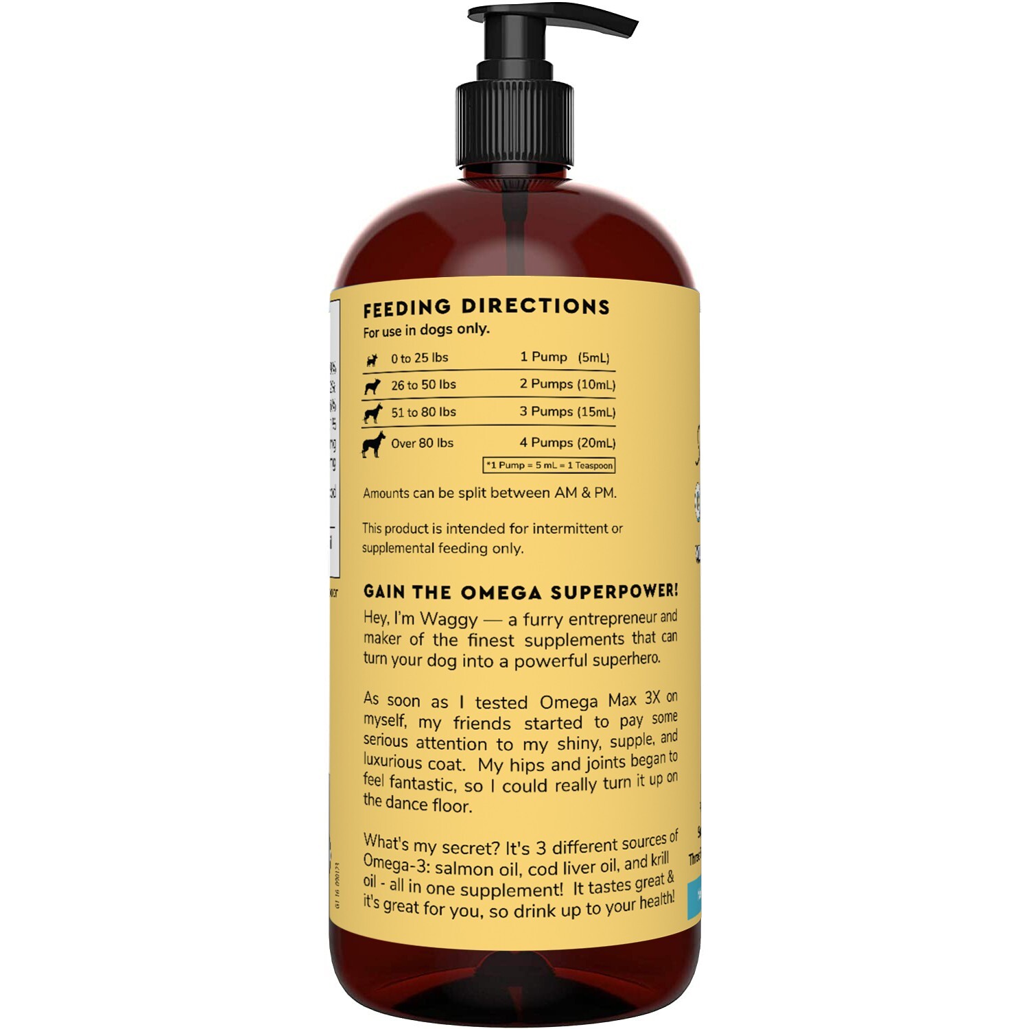 Wonder Paws Fish Oil For Dogs - Omega 3 For Dogs From Alaskan Salmon, Cod & Kril