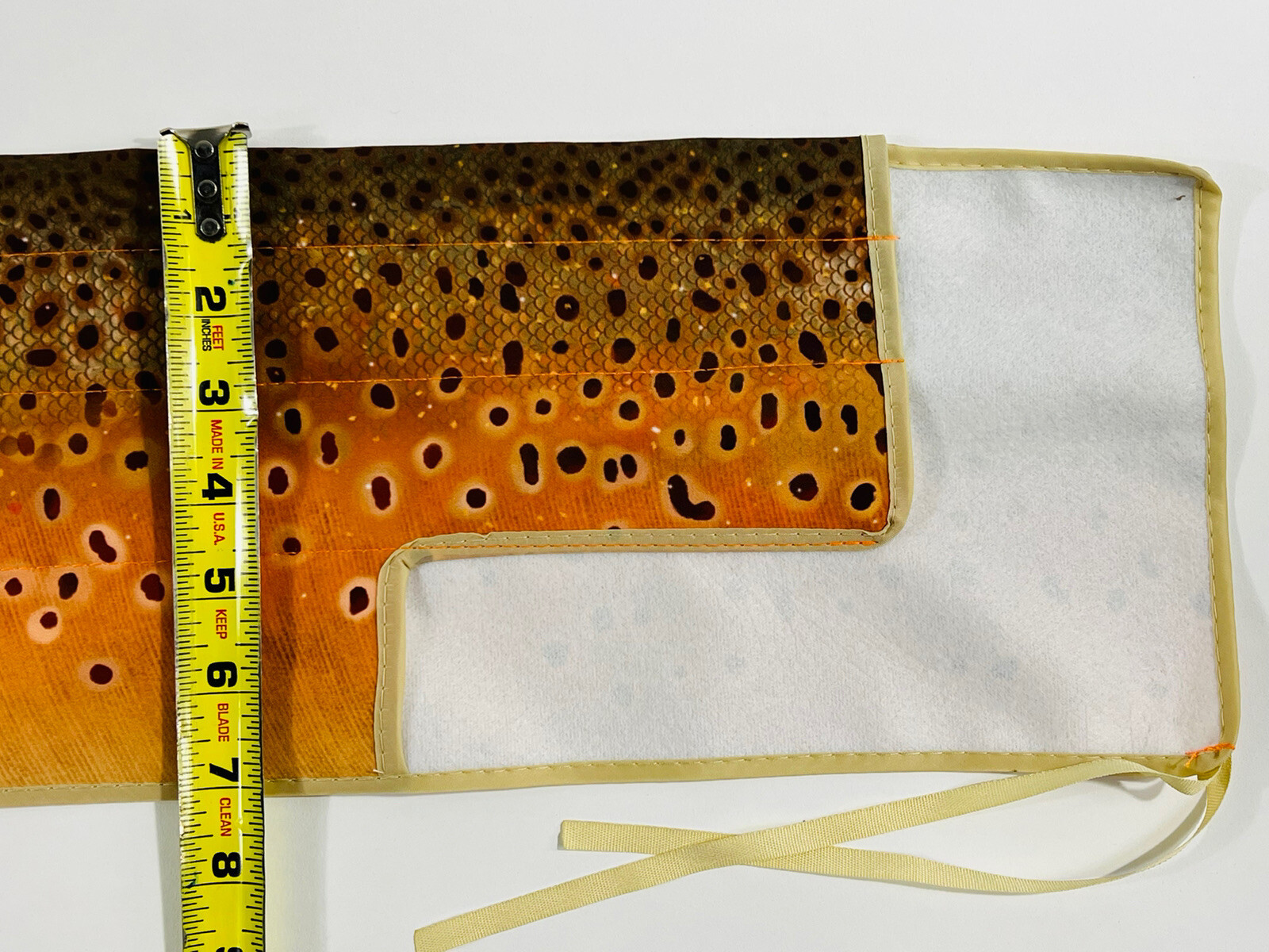 Fly Rod Sock Brown Trout Soft Cloth Bag for 9ft 4pcs Fly Rod