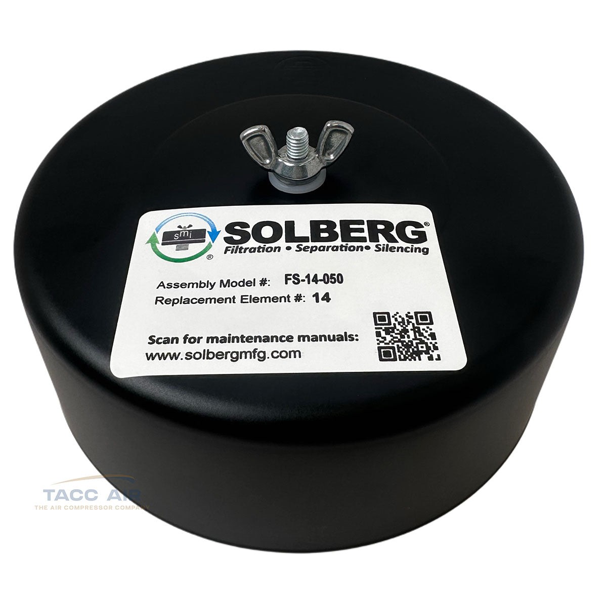 1/2" NPT Air Compressor Intake Filter Silencer Metal Housing Canister USA Made