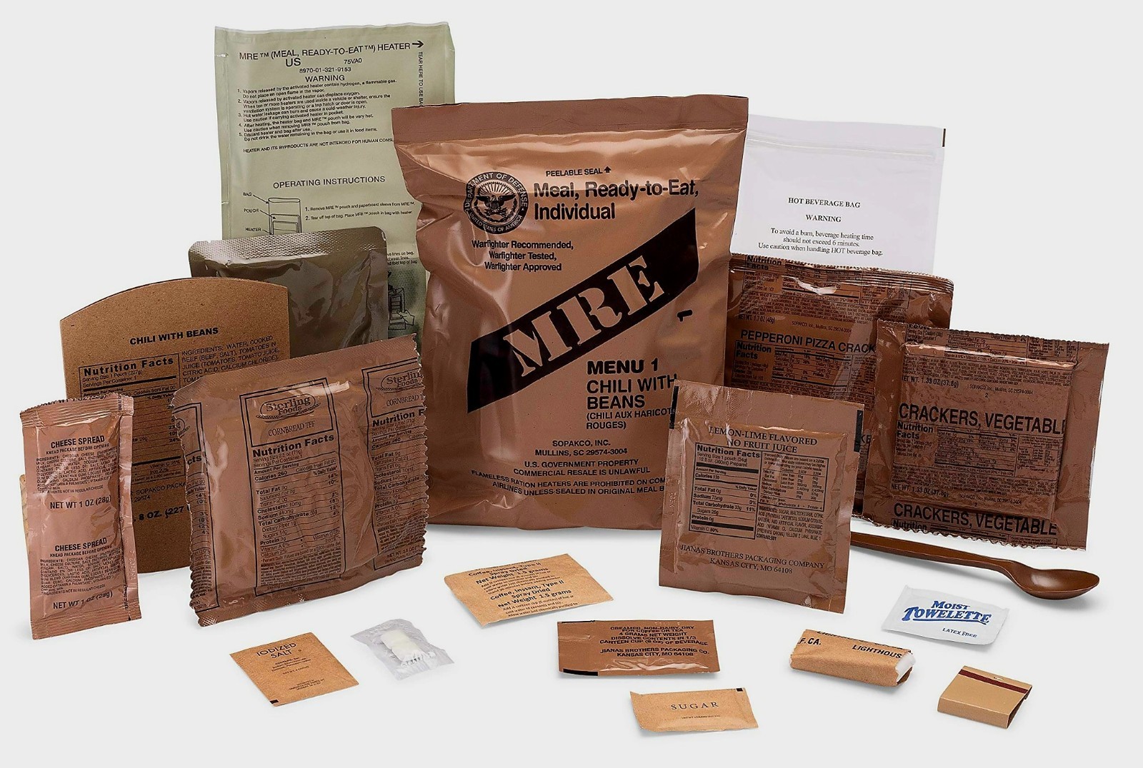 Military Meals Ready To Eat MRE 2026 Inspection Dates 4 Pack