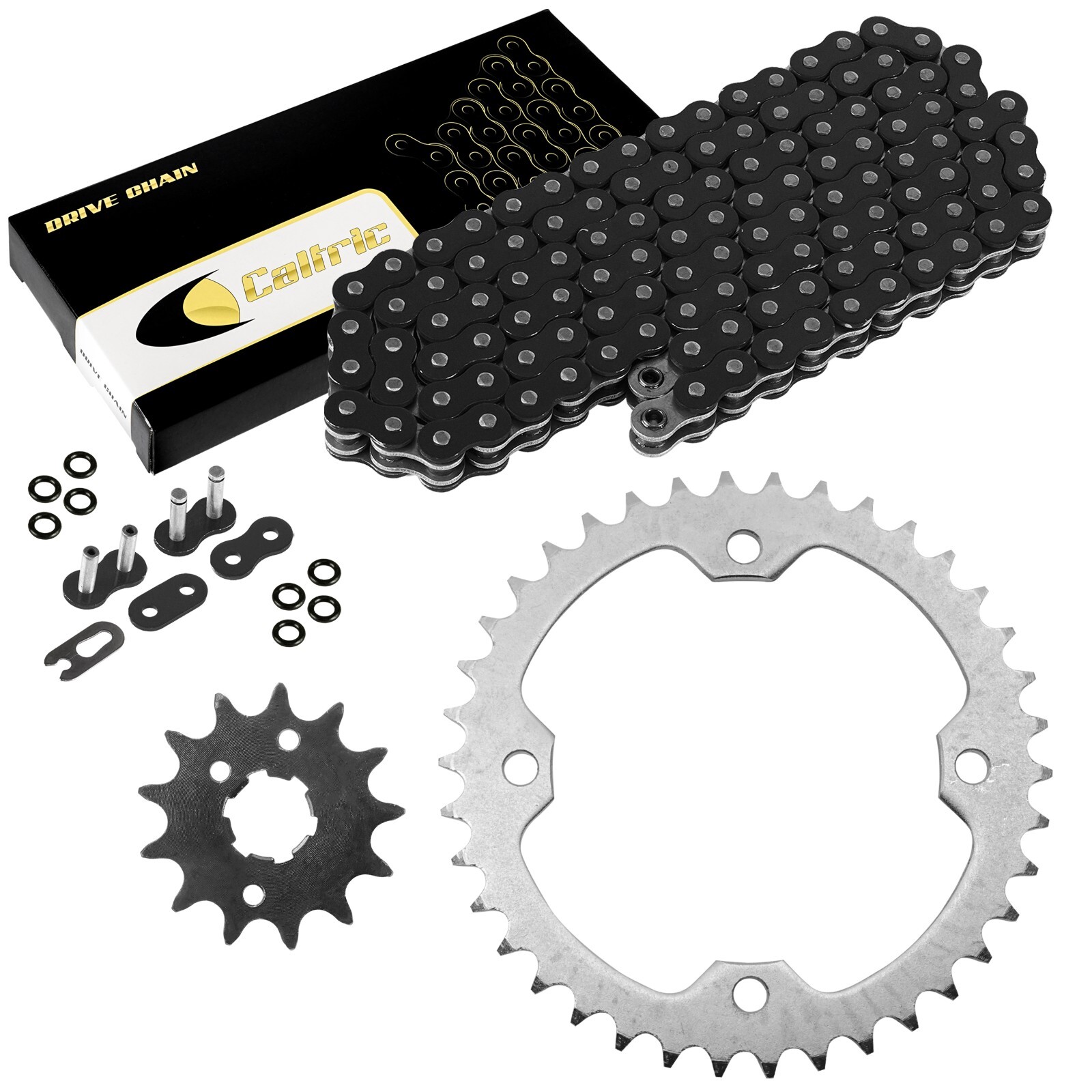 Black O-Ring Drive Chain & Sprocket Kit for Yamaha Raptor 350 YFM350 2004-2013