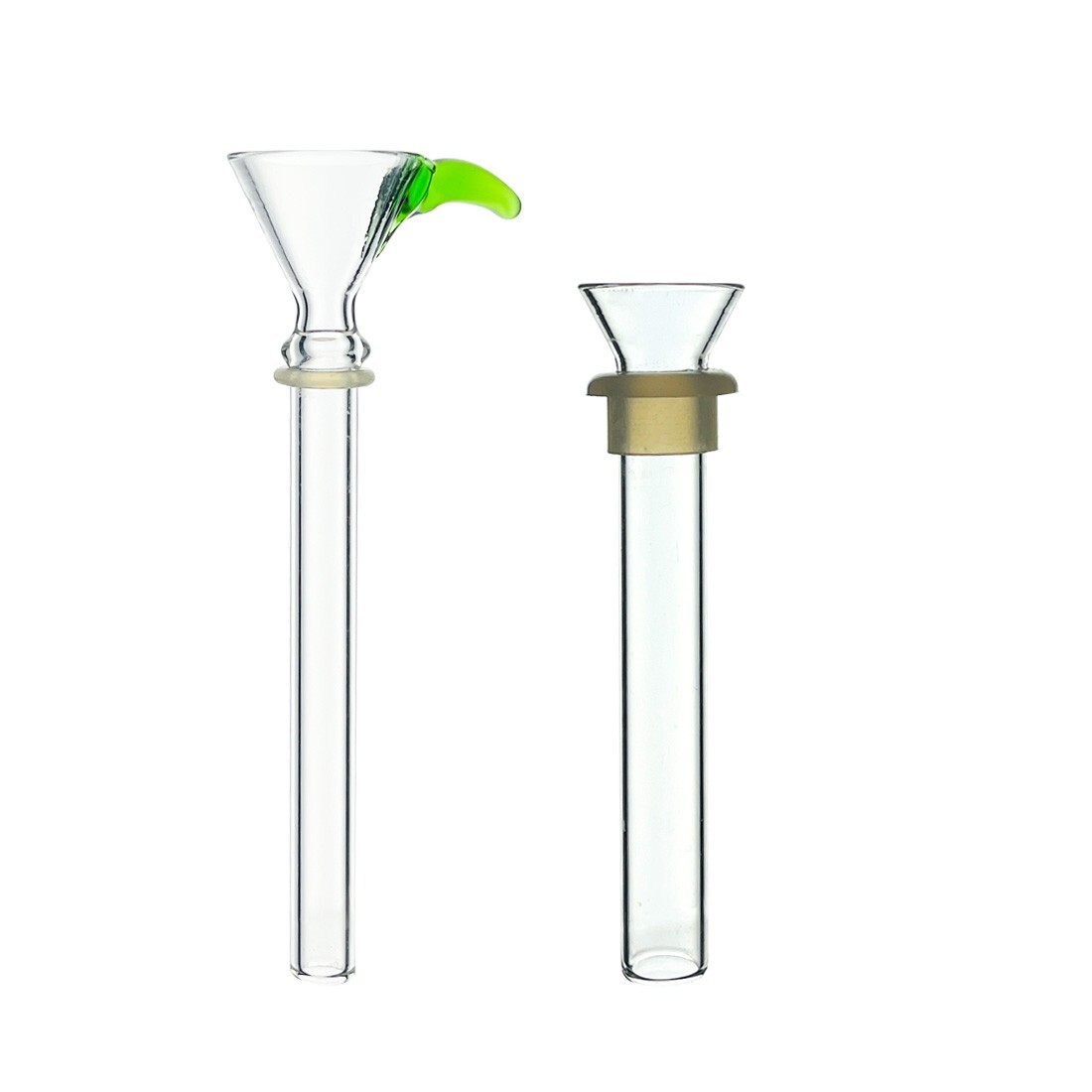 4 Pack 4" Glass Bong Replacement Slide Glass Bowl Hookah Adapters Stem Set 14mm