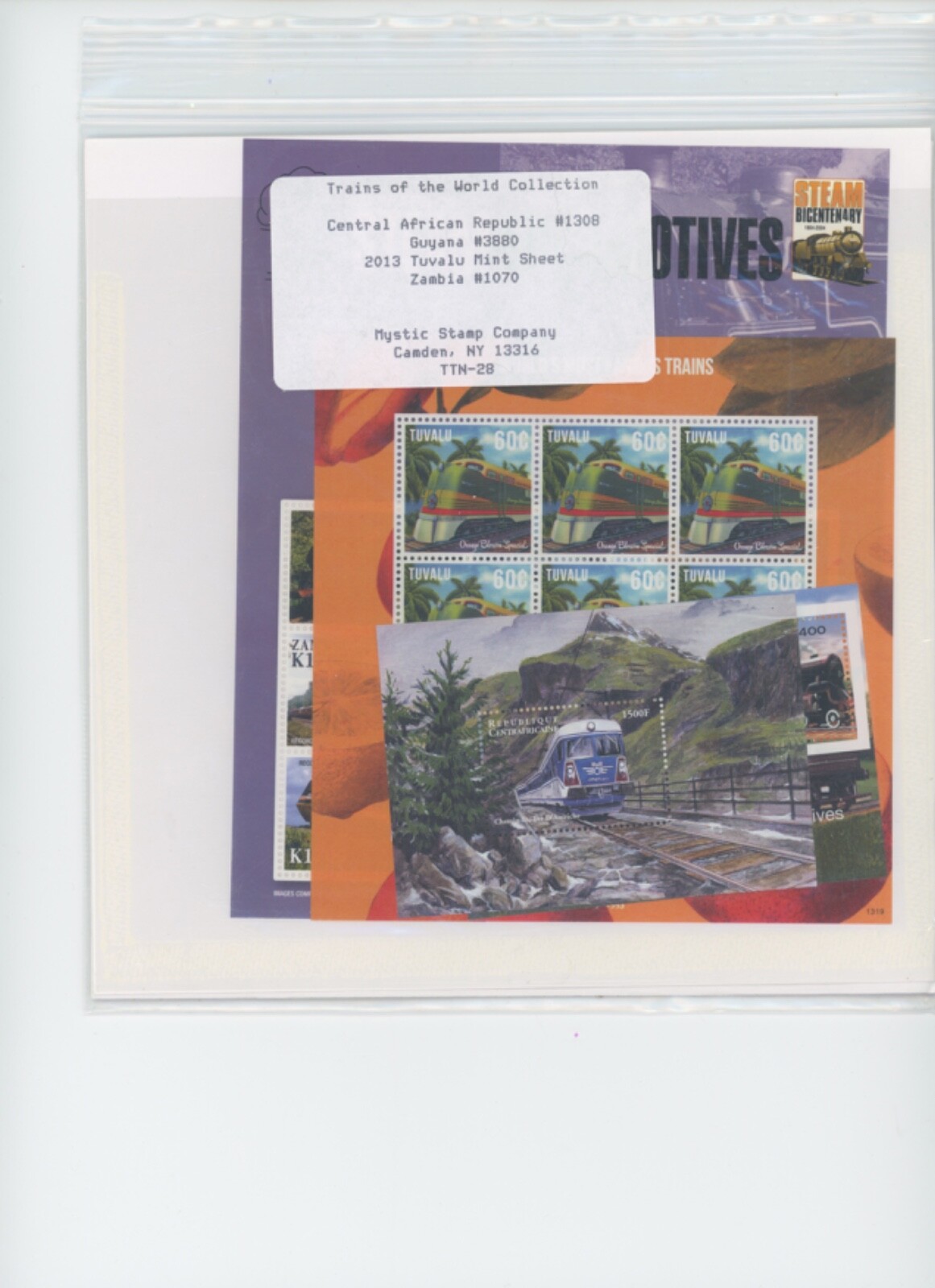 Worldwide Stamps Trains Topical TRAINS Stamps and mini-sheets (mb28