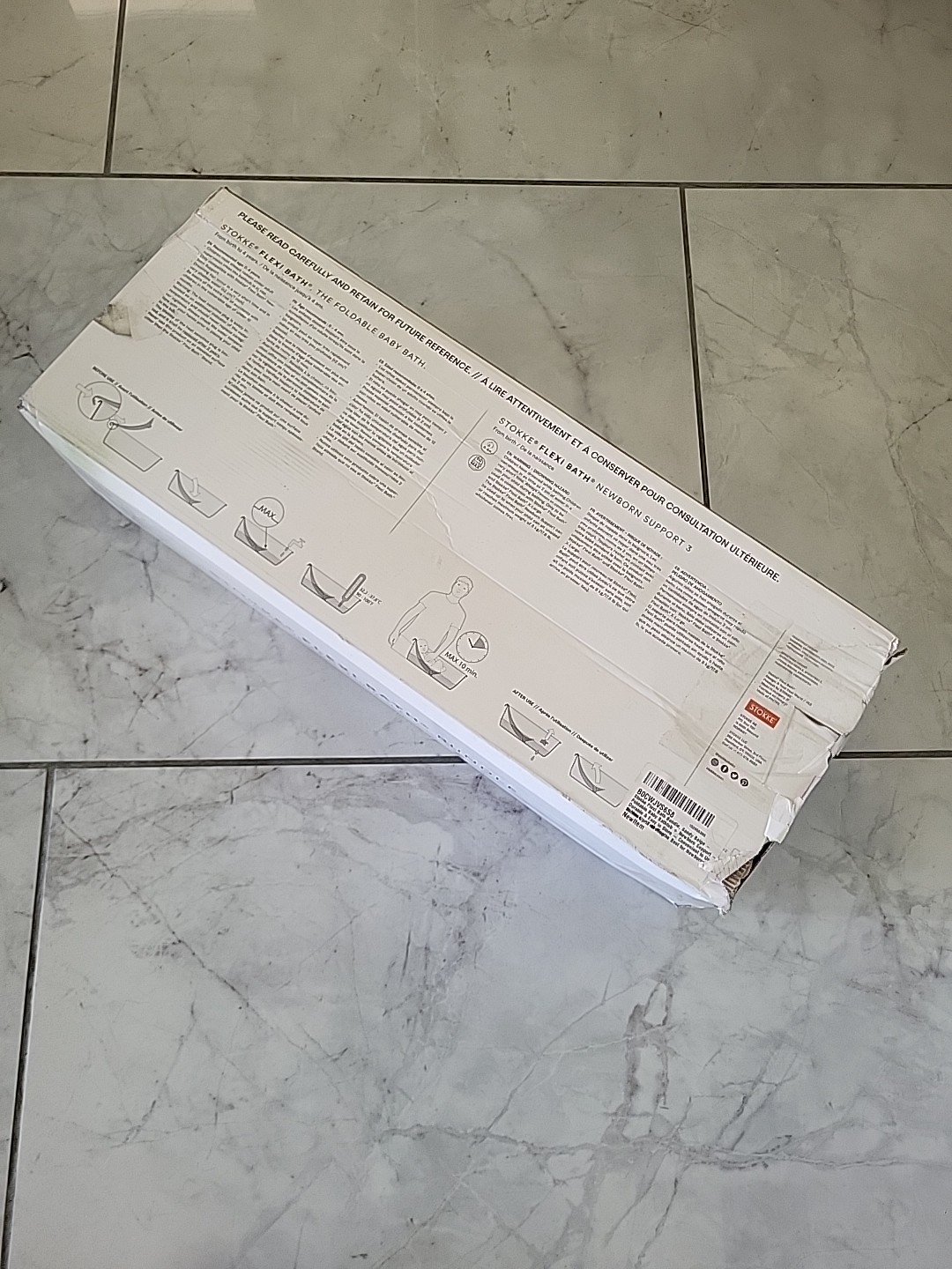 Stokke Flexi Bath Bundle, Sandy Beige - Foldable Baby Bathtub + Newborn Support