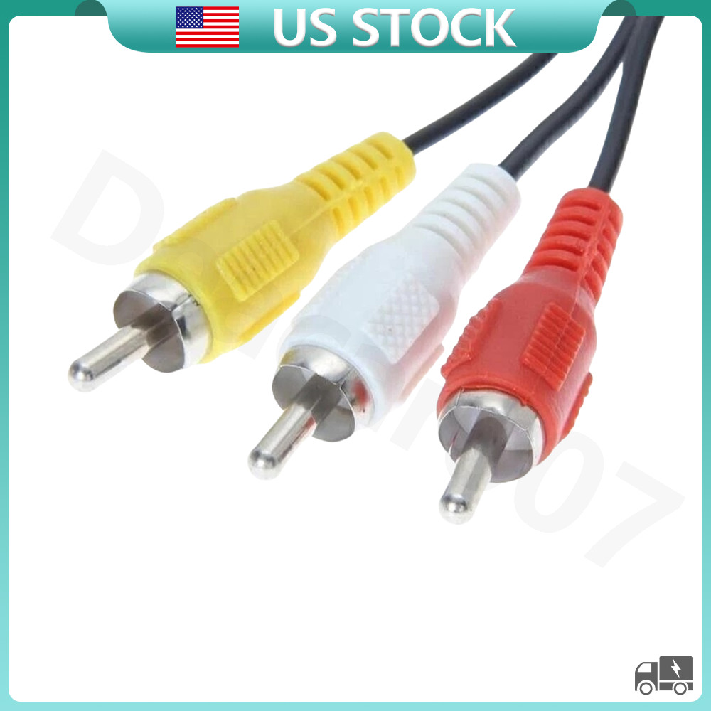 AV TV Audio Video Stereo Cable Cord For Nintendo 64 N64 SNES Gamecube 6FT