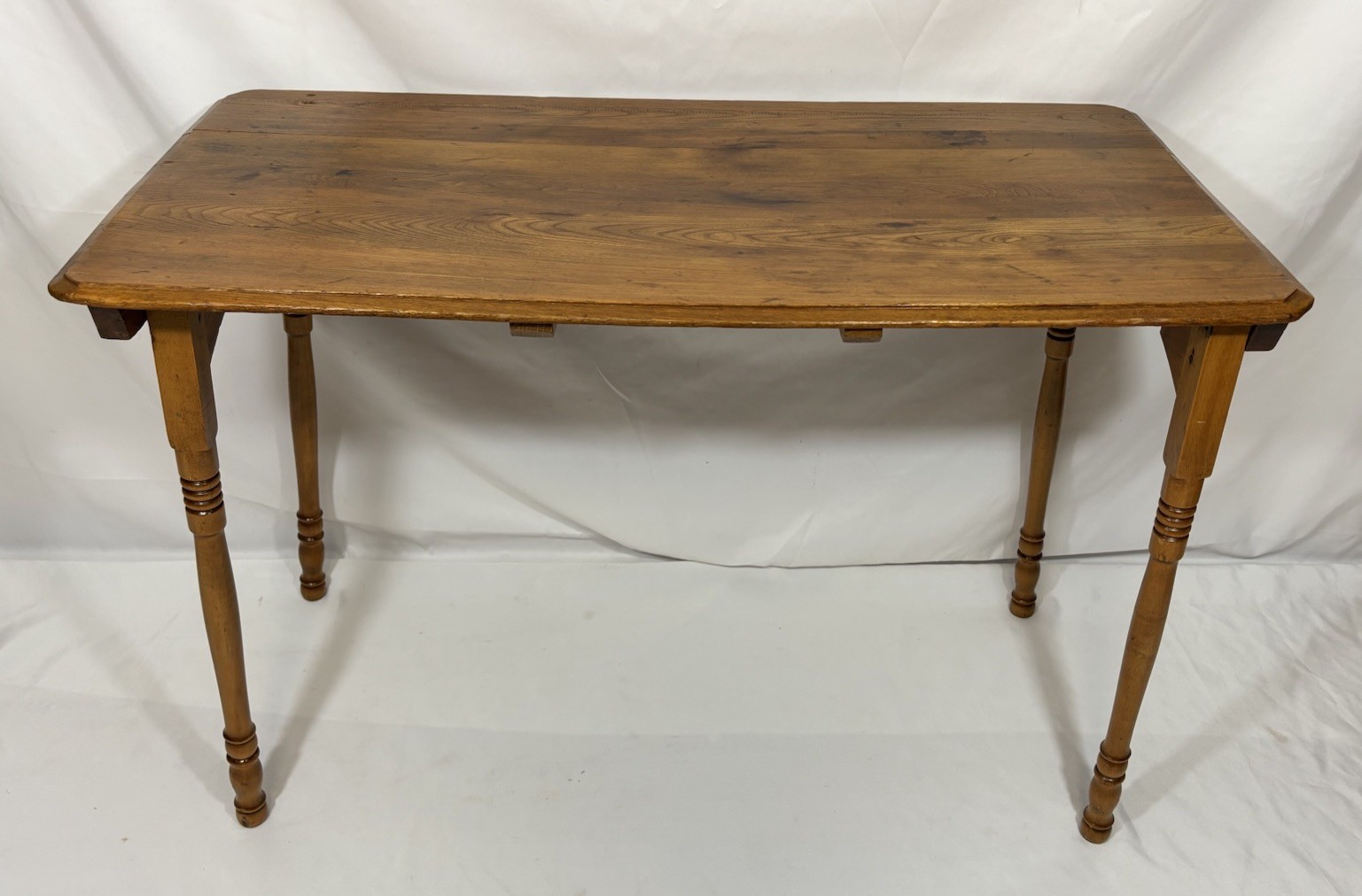 Antique Vintage Folding Wood Sewing Work Table w/ Ruler 35.75"x18" Child’s