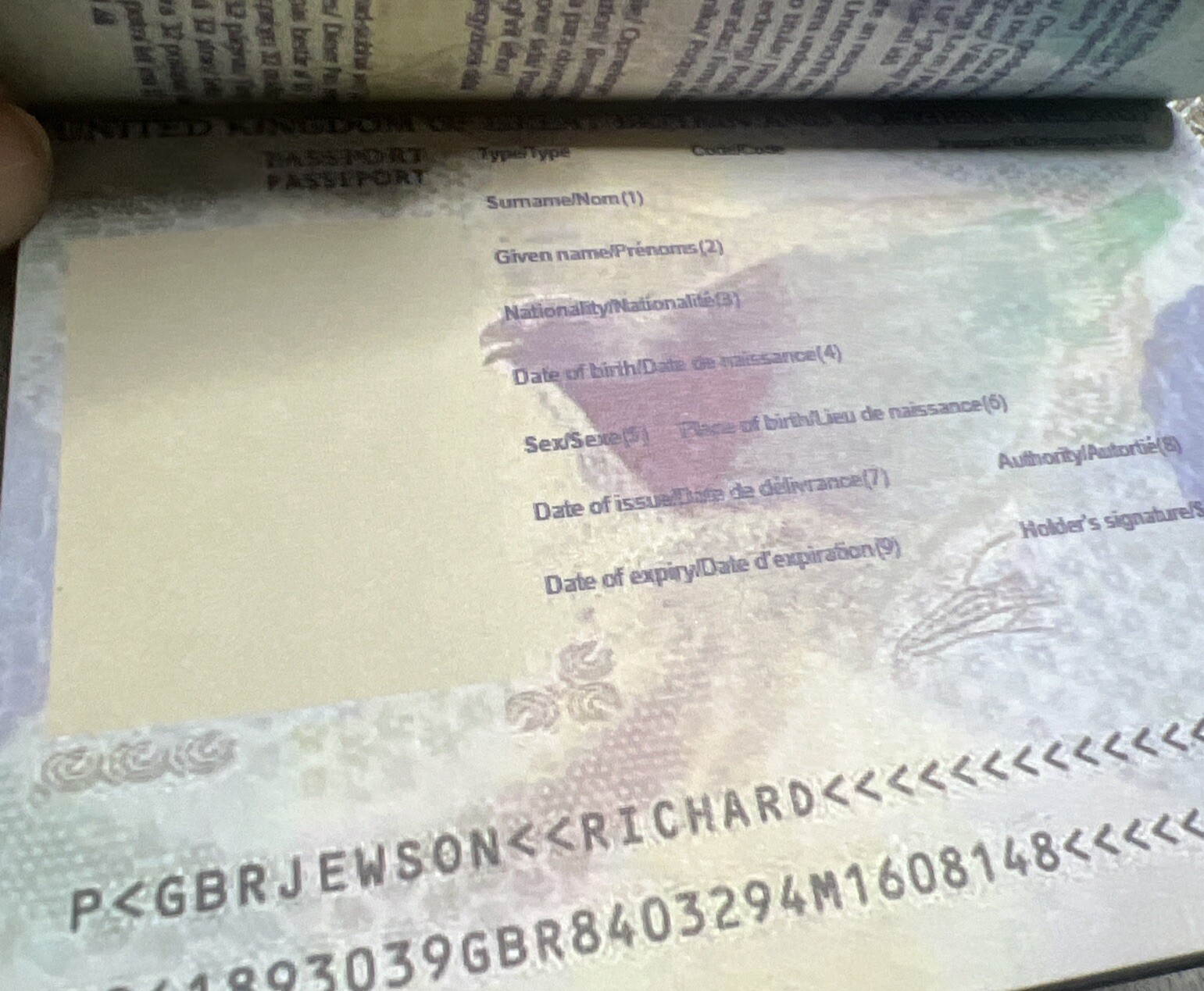 RETIRED - BRITISH - PASSPORT SIMULATION-PROP - Full COLOR - Passport- MOVIE PROP