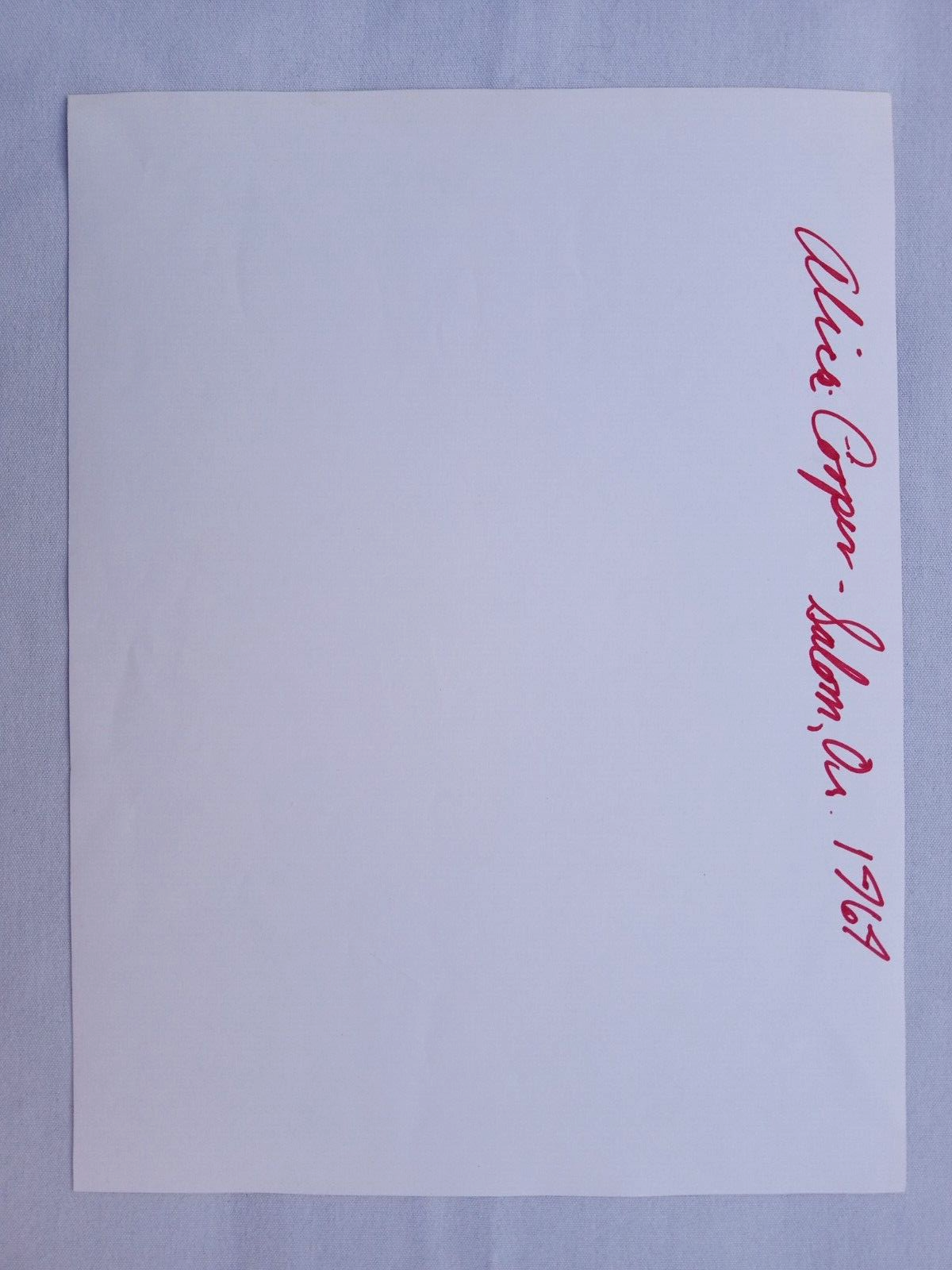 ALICE COOPER 1969 Pretties For You Tour Original Vintage Concert Handbill Mint-