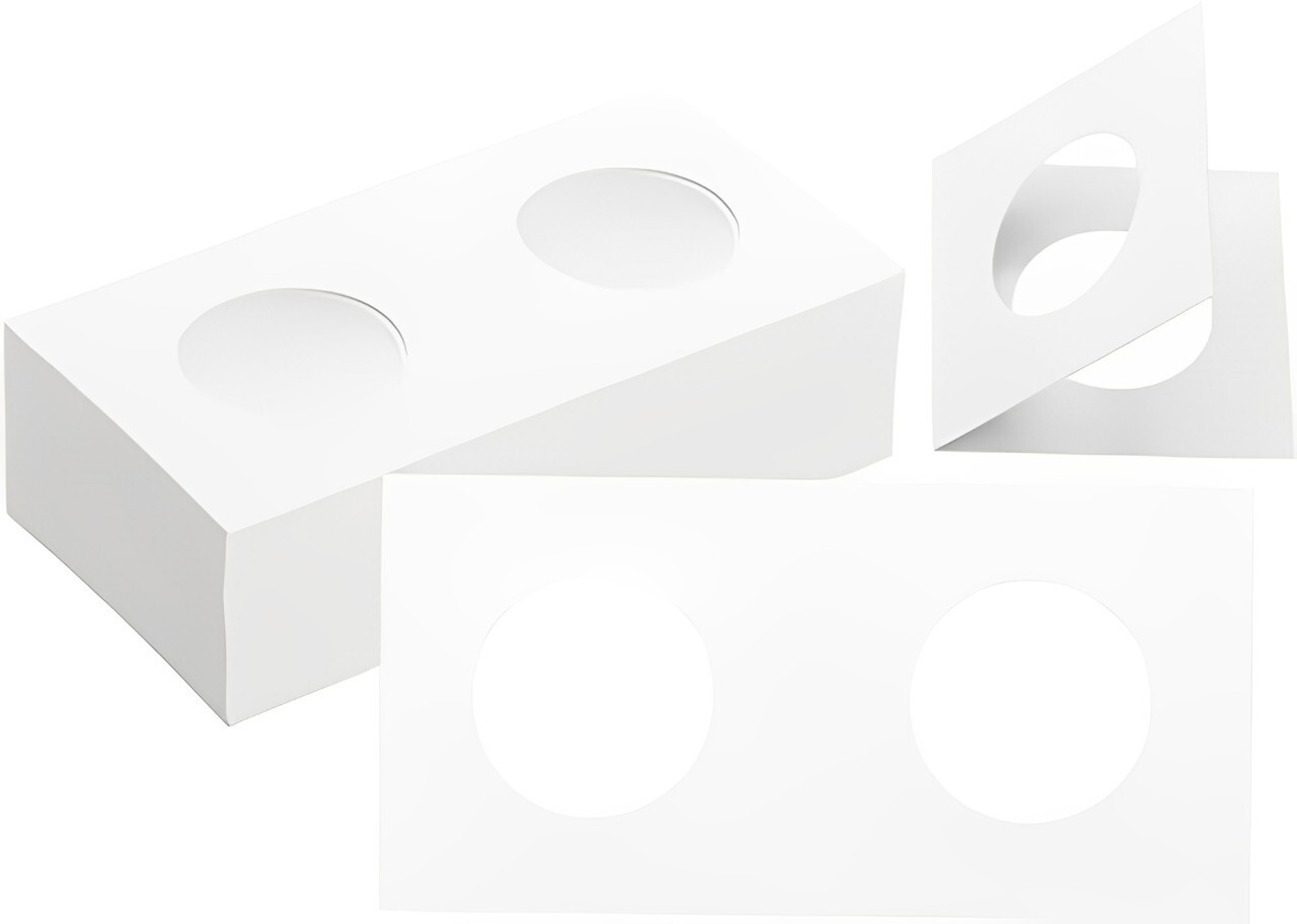 100 PCS Coin Flips for Quarter 25mm/0.98 Inch Cardboard Holders 2x2 inch Pockets