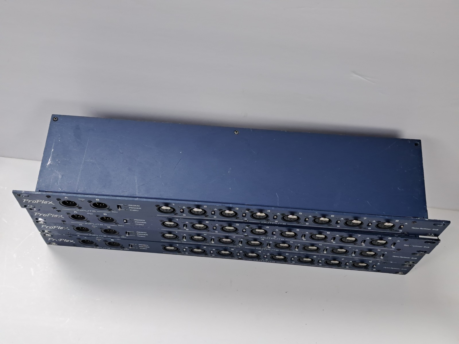 TMB ProPlex PPDDS285 DMX512 Opto-Splitter 2x8 2x 5-Pin XLR In 8x Out Rackmount