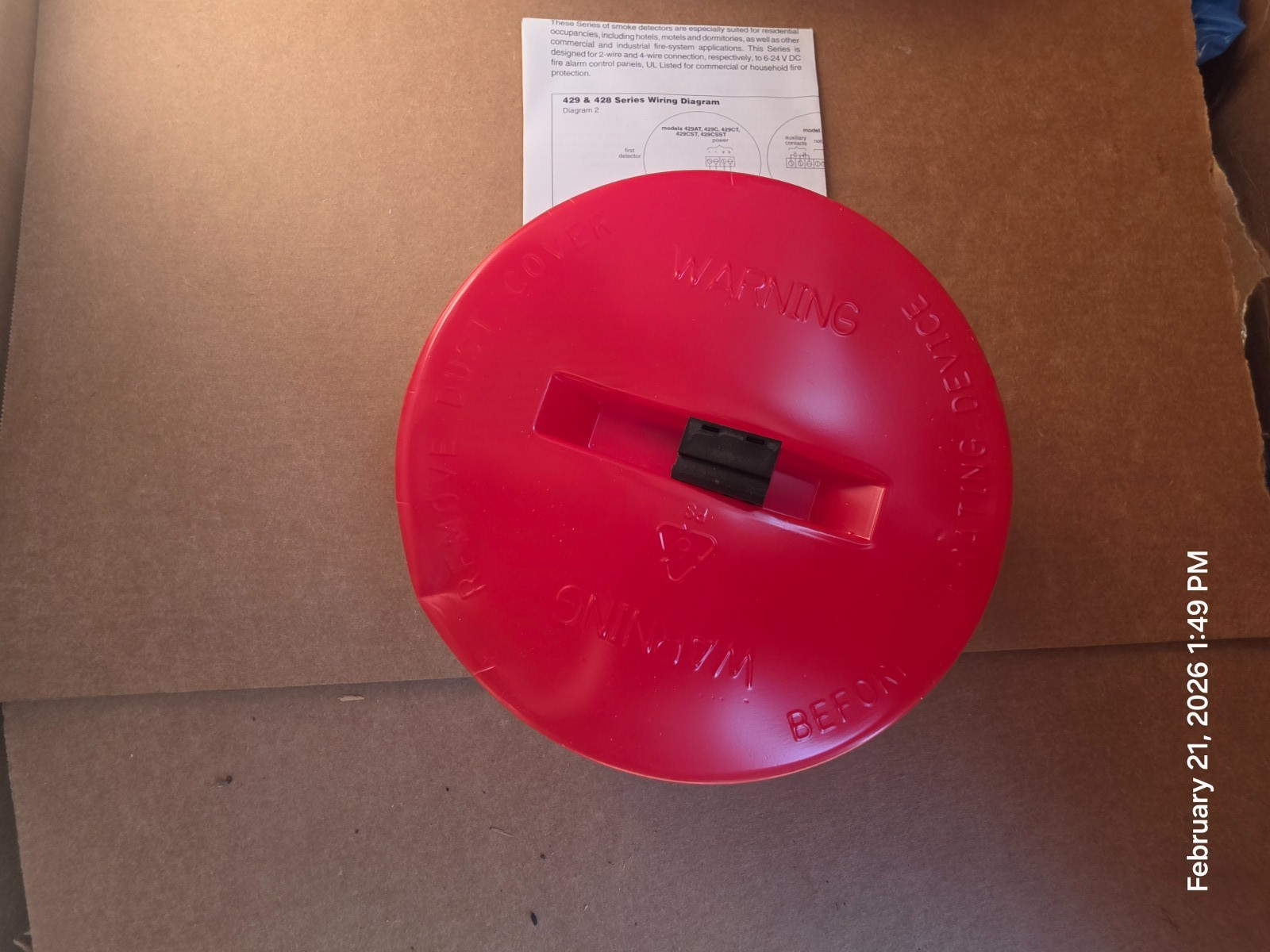 Sentrol ESL 429C Photoelectric Self Diagnostic Smoke Hardwired Detector New In B