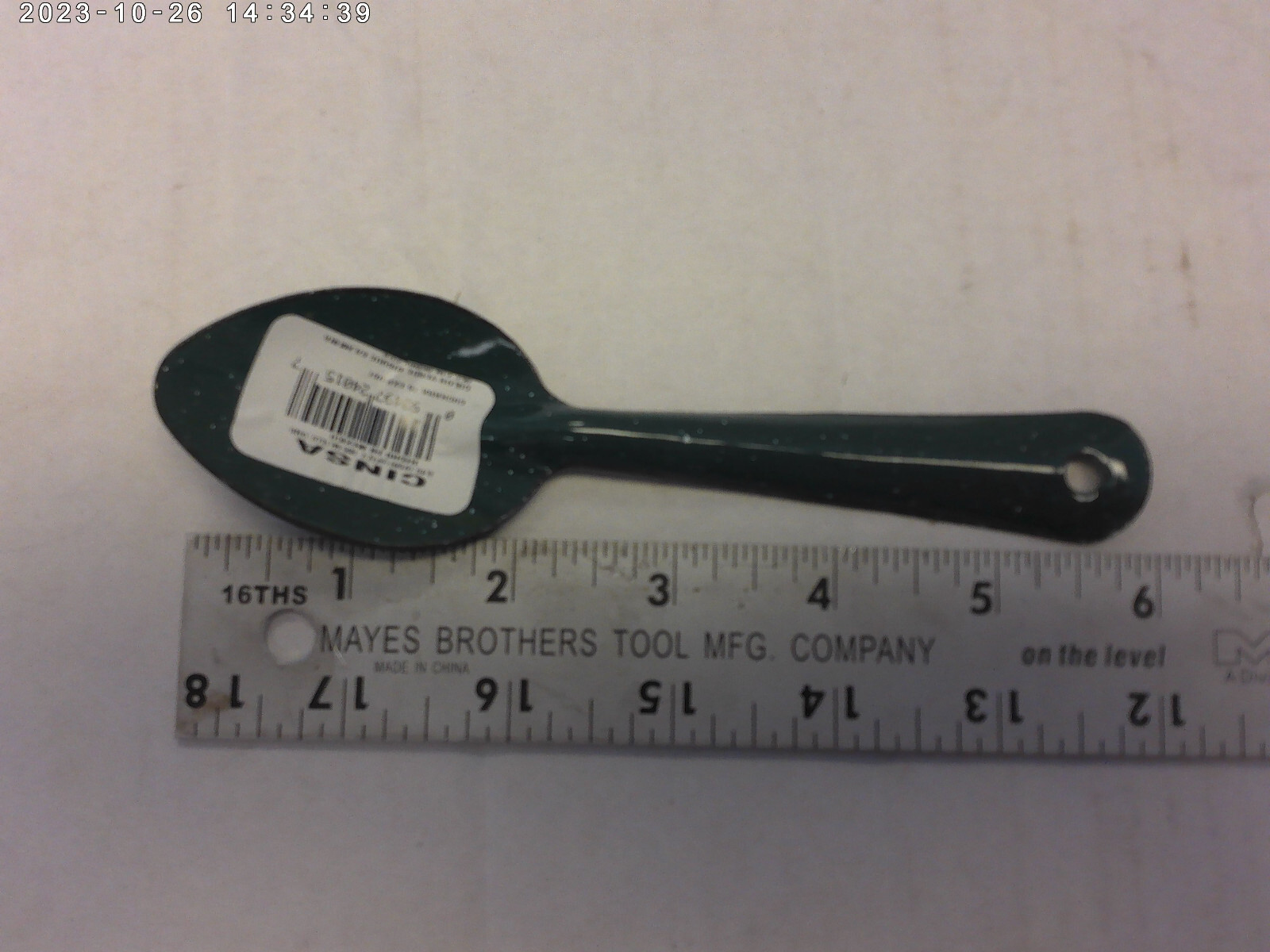 1990's Vintage Enamelware spoon (Pack of 10) Green 6" long