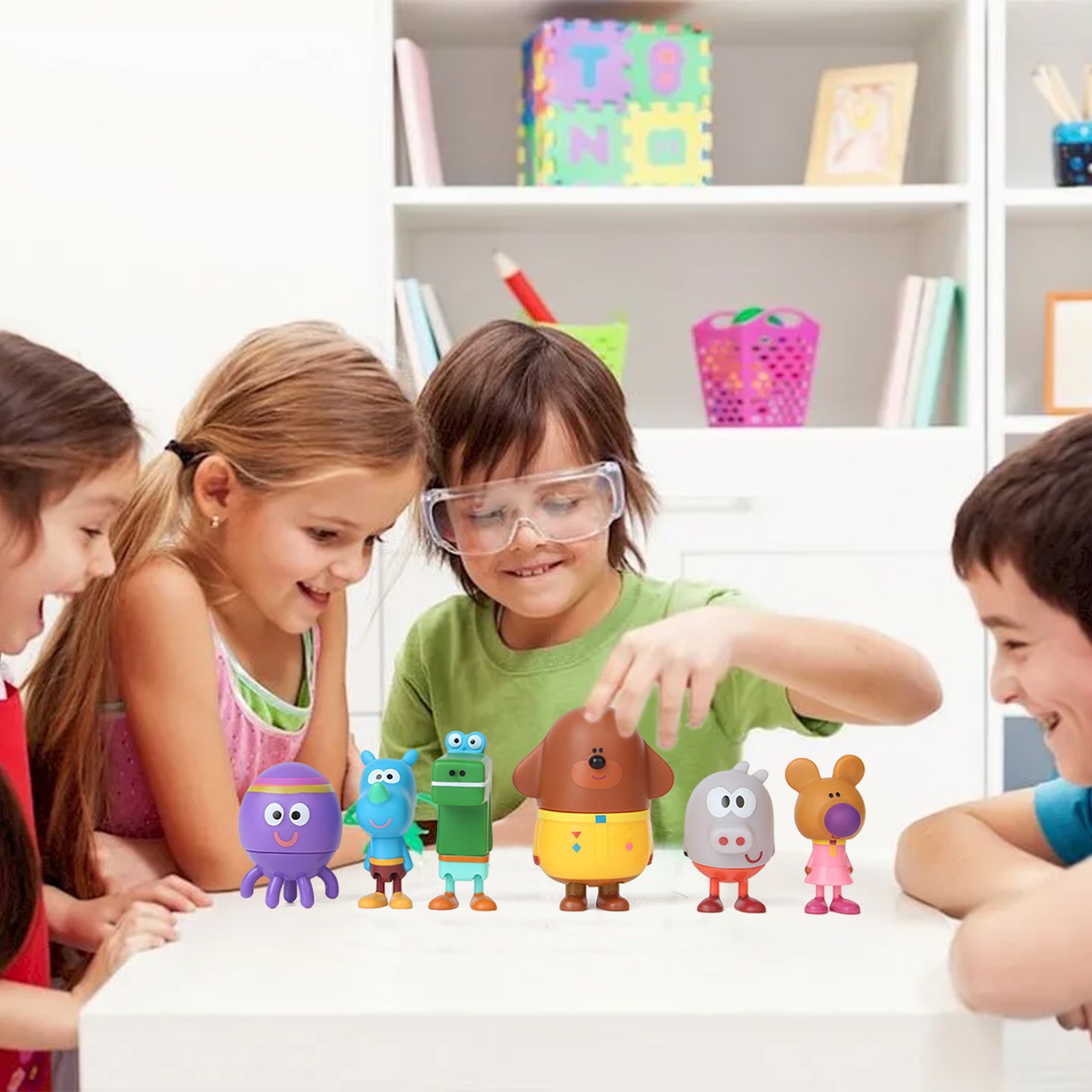 6X Hey Duggee Crocodile Happy Squirrel Octopus Betty Topper Action Figures Toys-